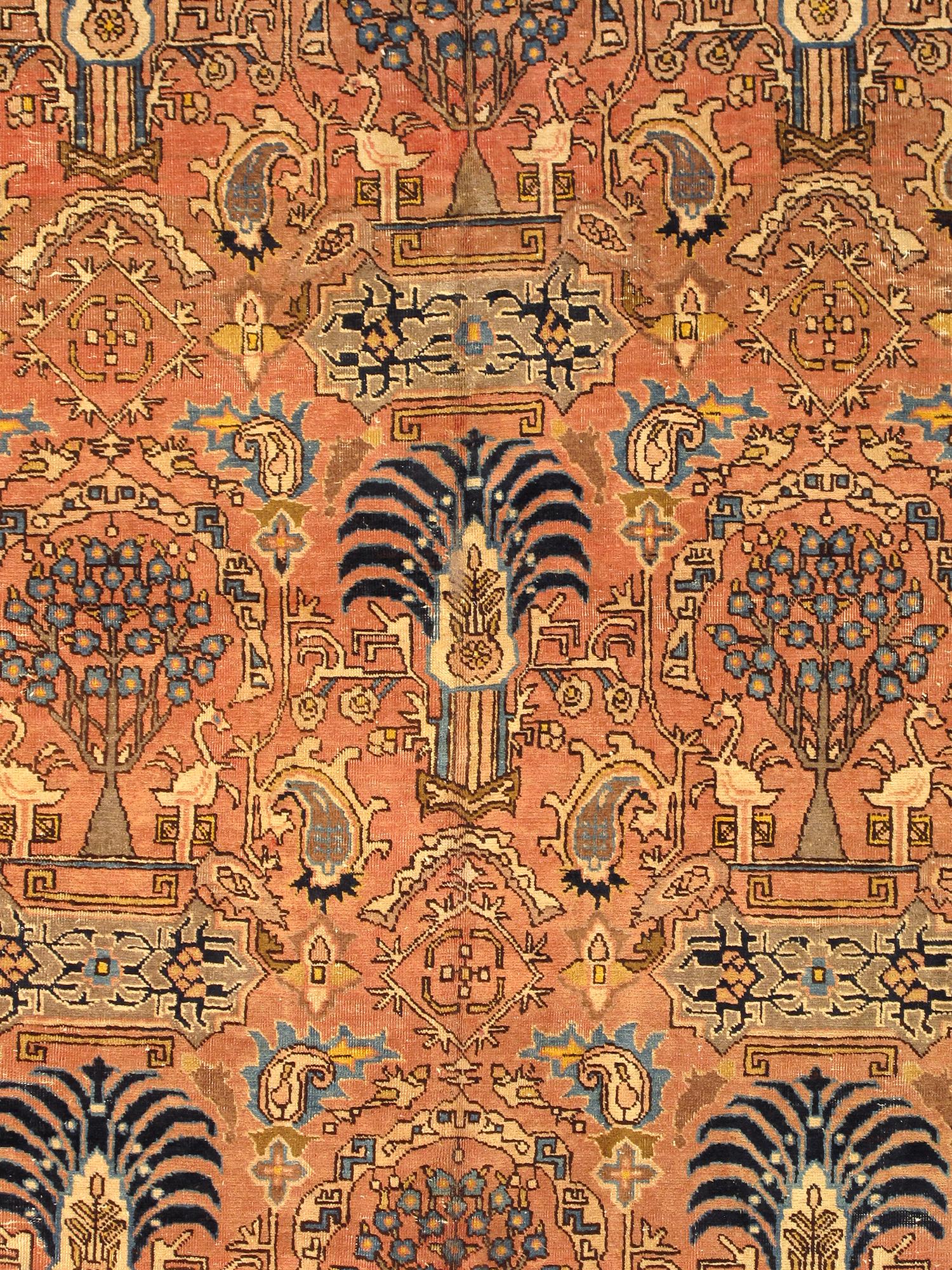 Pasargad Home Antiker persischer Täbris-Lammfell-Teppich- 7' 0