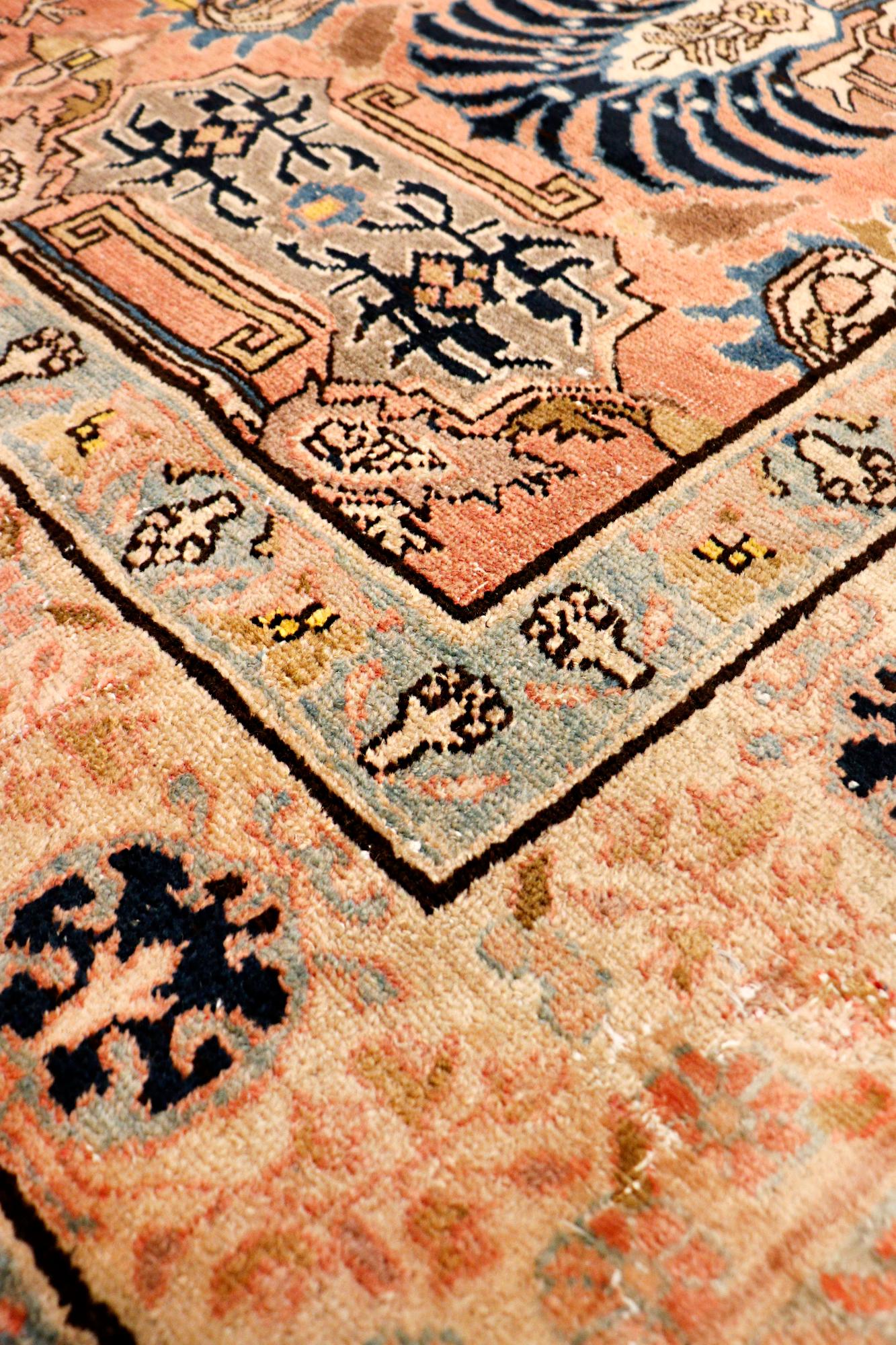 Pasargad Home Antiker persischer Täbris-Lammfell-Teppich- 7' 0