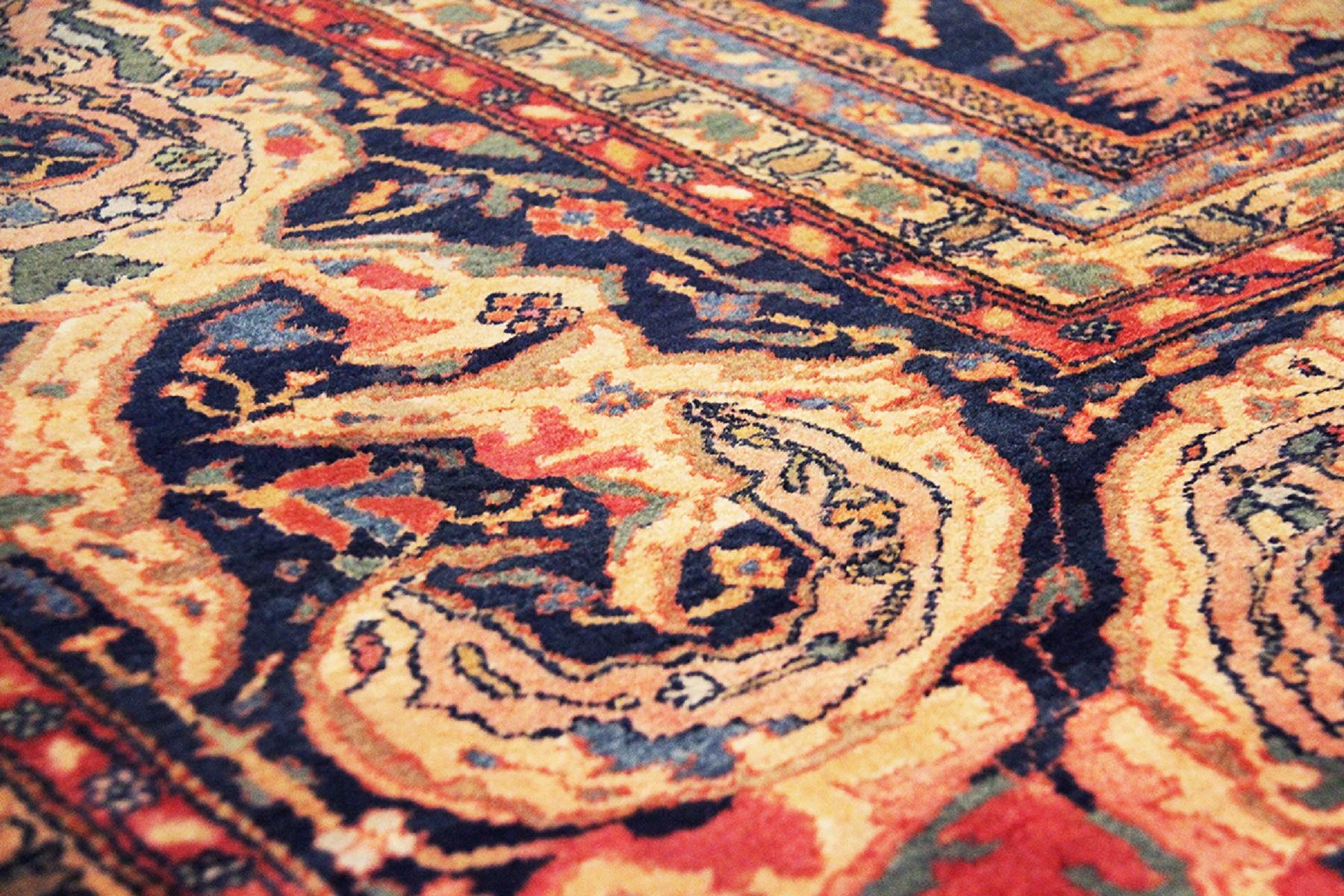 Pasargad Home Antiker persischer Ferehan-Teppich 13 ft 10 x 20 ft 3 in (Handgefertigt) im Angebot