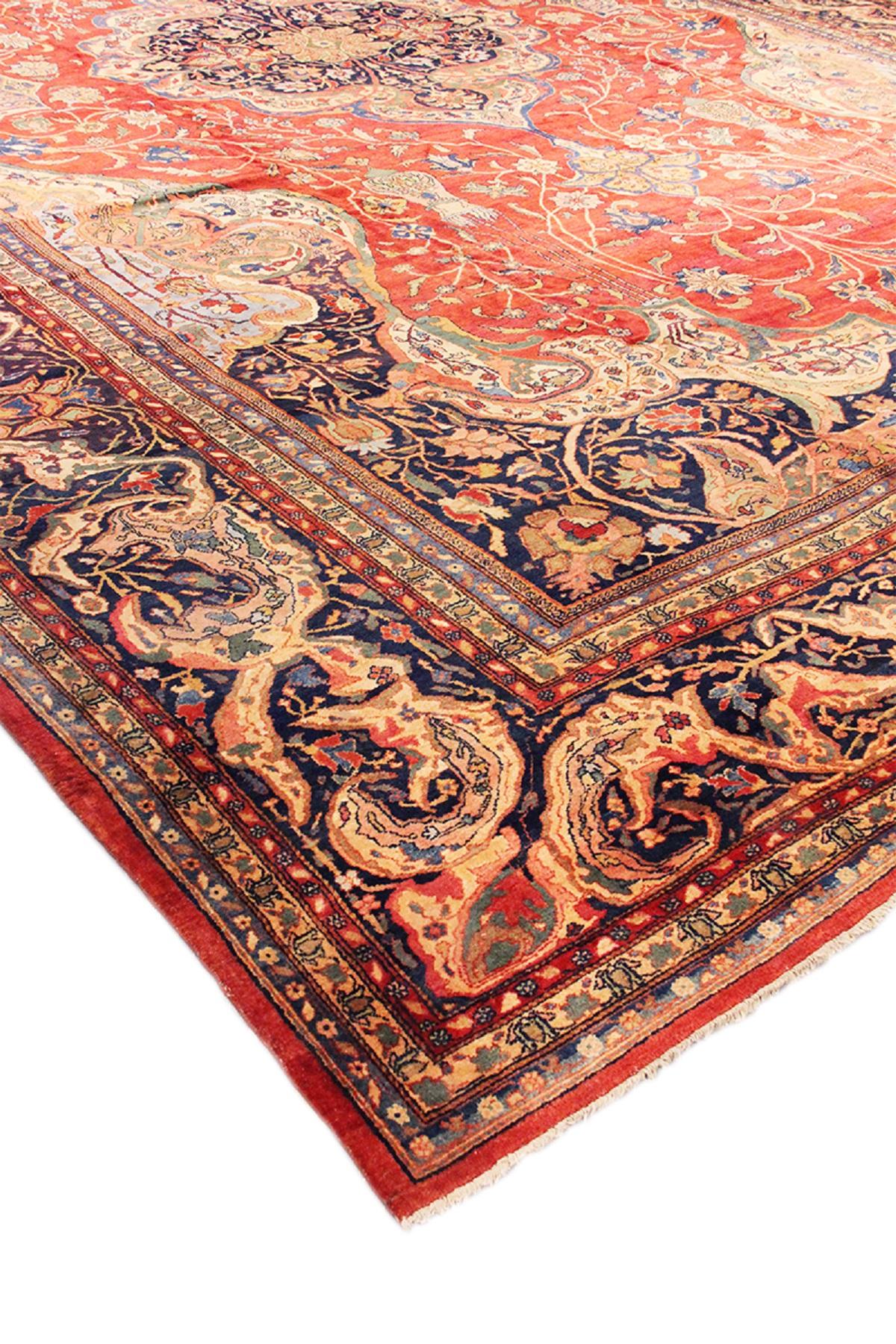 Hand-Crafted Pasargad Home Antique Persian Ferehan Rug 13 ft 10 x 20 ft 3 in For Sale