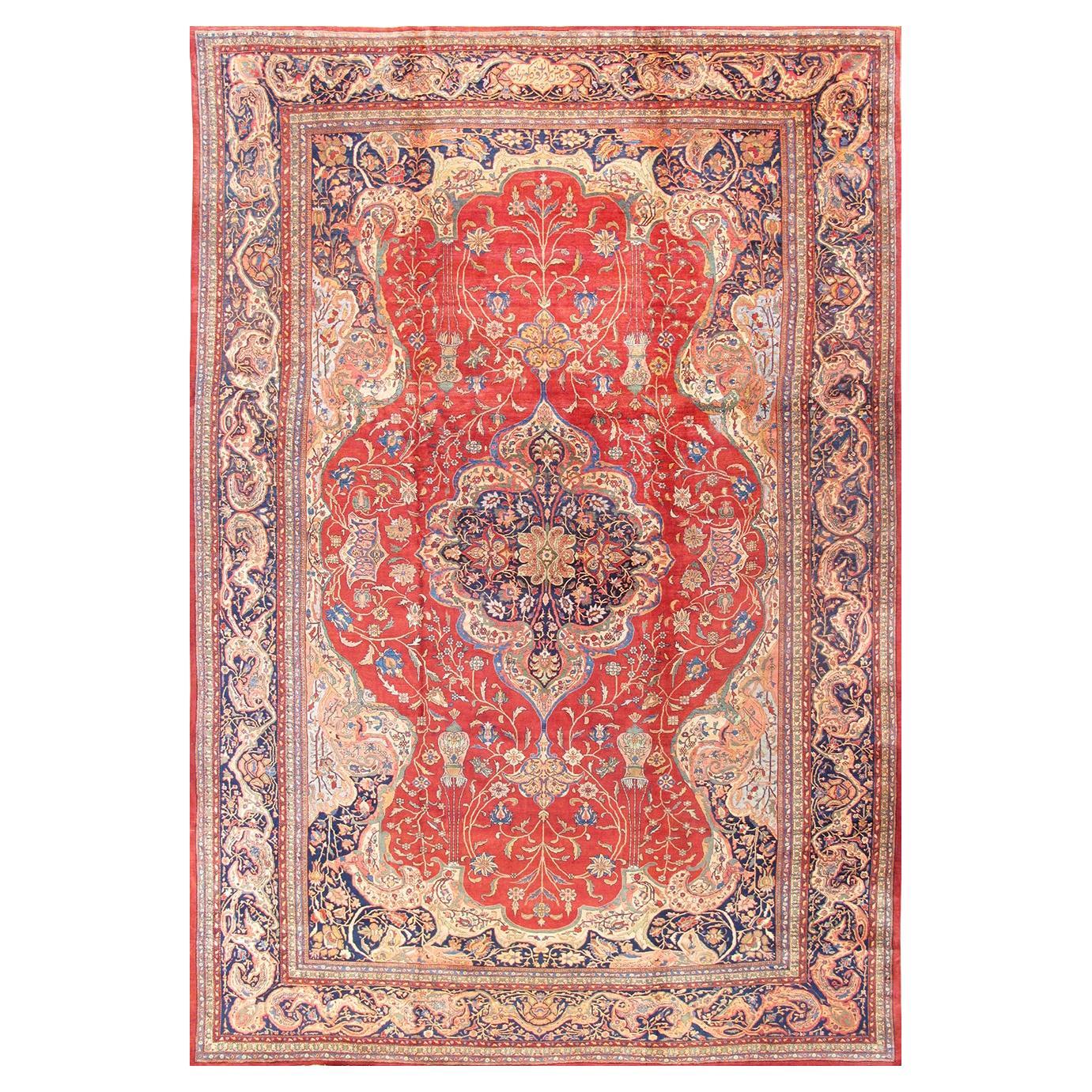Pasargad Home Antique Persian Ferehan Rug 13 ft 10 x 20 ft 3 in