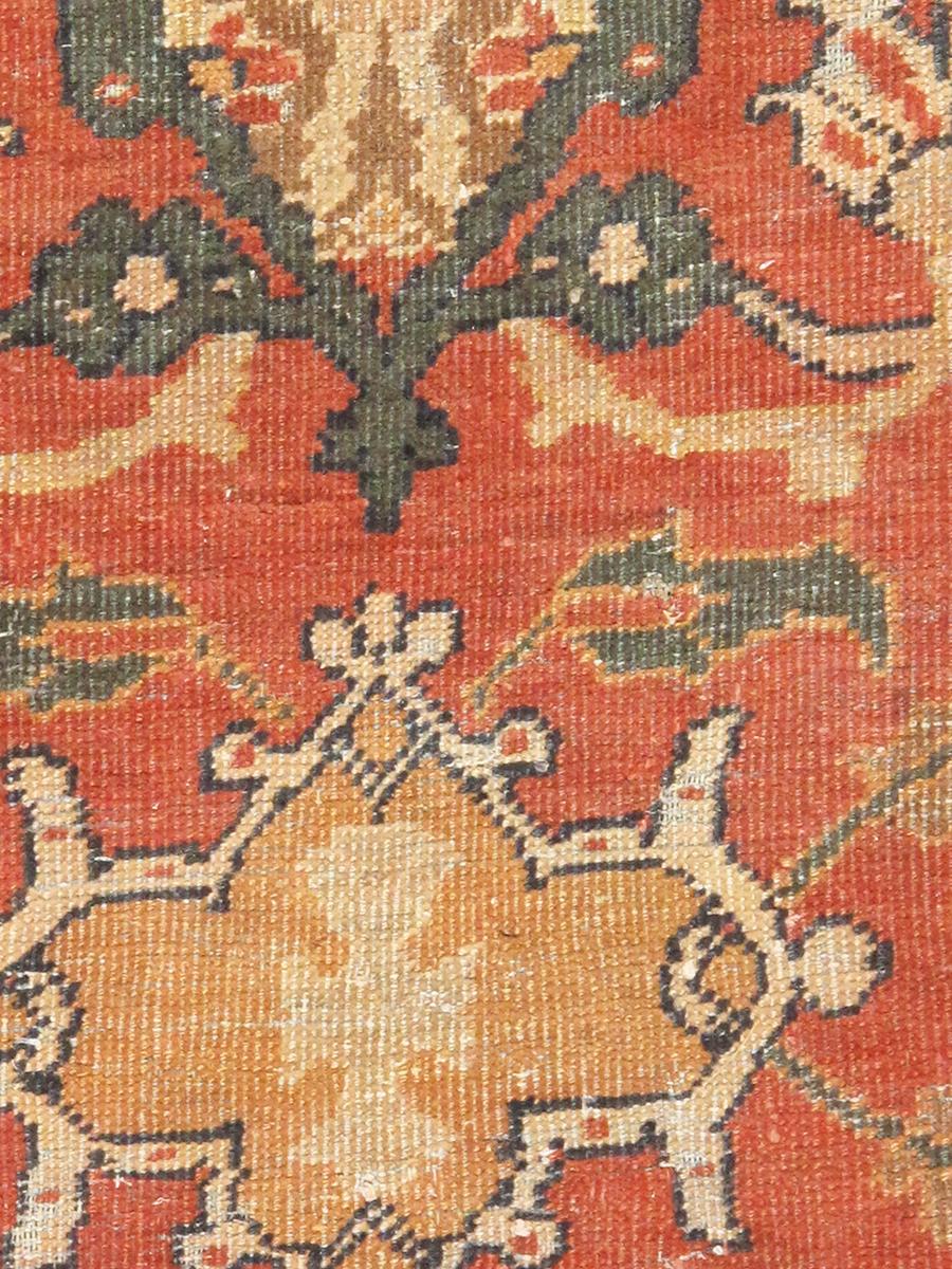Antike Melody Kollektion Rust Lammwolle Bereich Teppich (Handgefertigt) im Angebot