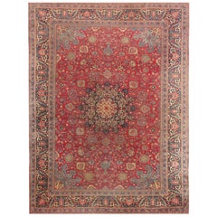 Pasargad Home Antique Persian Dabir Kashan rug 10 ft 5 in x 13 ft 6 in