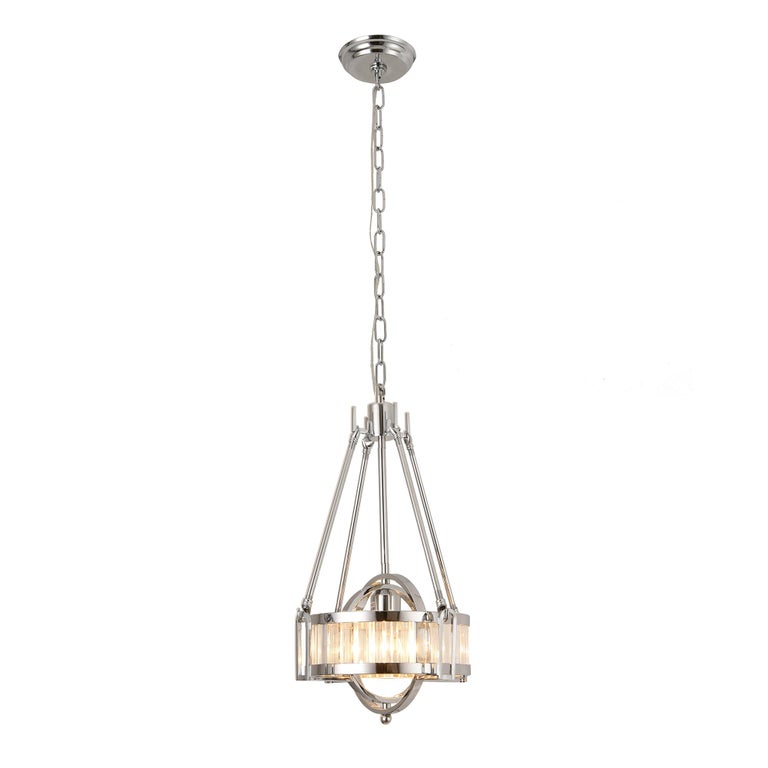 Pasargad Home Bistro Collection Metal and Glass Pendant Lights For Sale