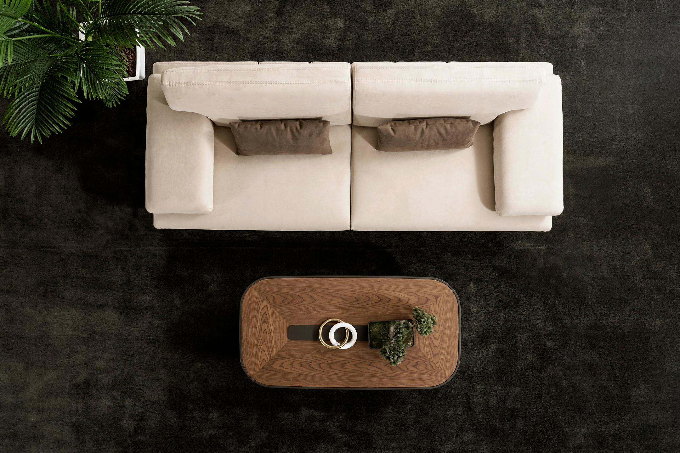 Pasargad Home Delano Beigefarbenes Sofa mit Schieberückenlehne und Armlehne im Zustand „Neu“ im Angebot in Port Washington, NY