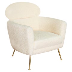 Pasargad Home Felice Collection Modern Indoor Accent Chair, Cream