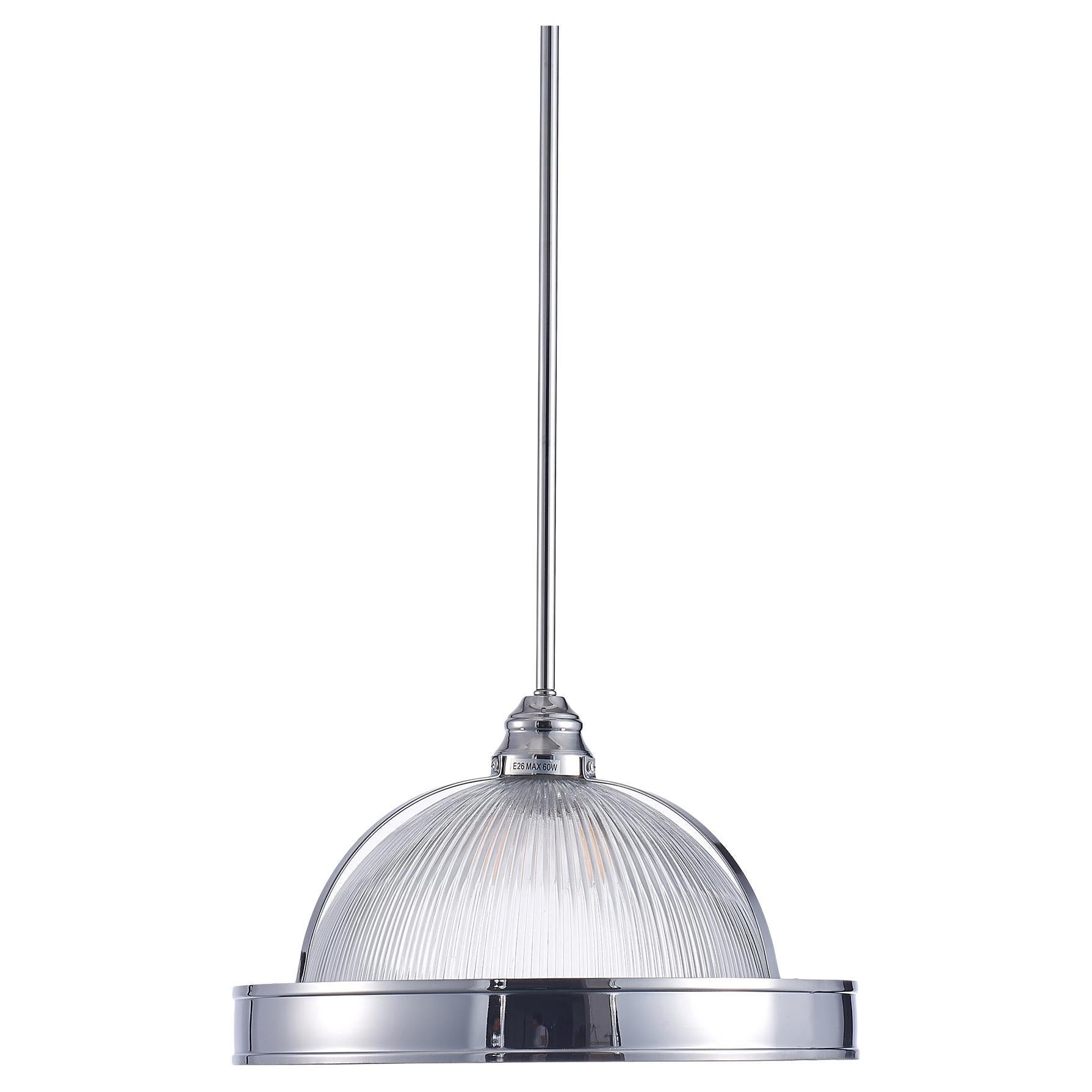 Pasargad Home Bistro Collection Metal and Glass Pendant Lights For Sale