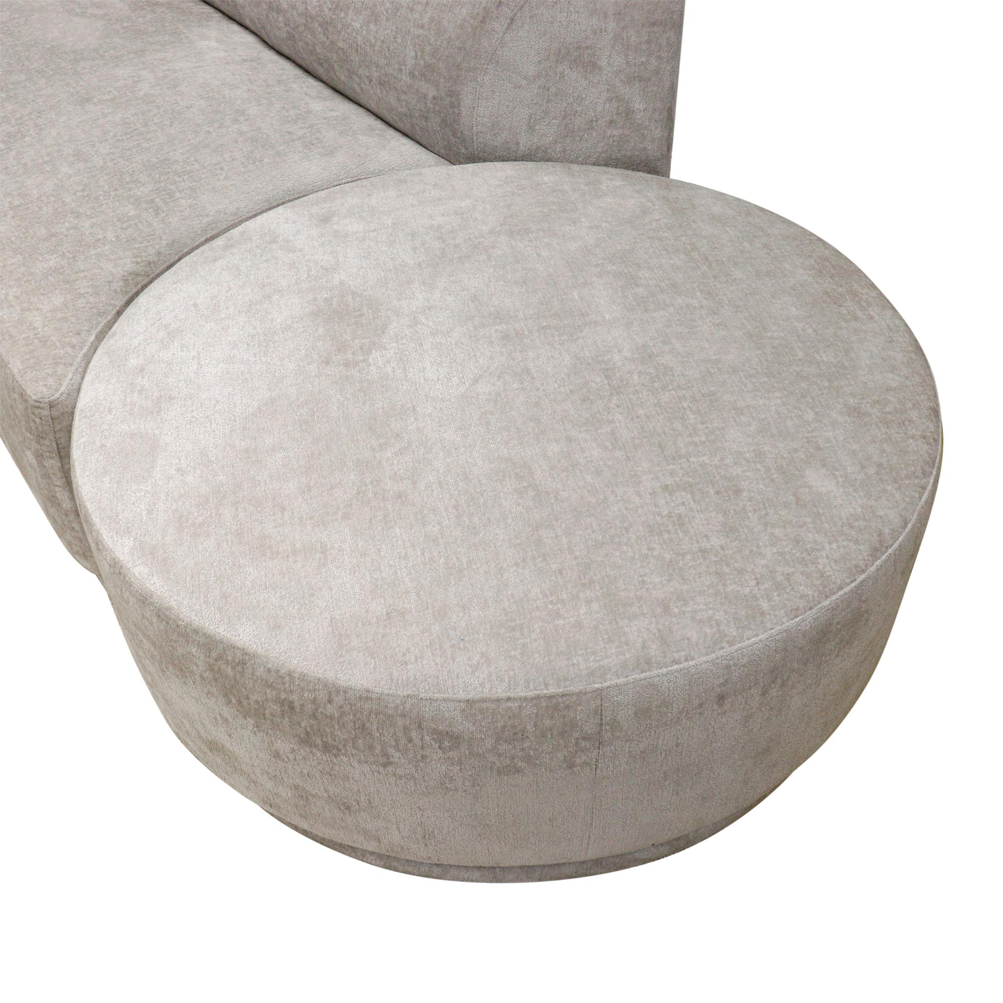 Fabric Pasargad Home Noho Cielo Design Sofa with Swivel Ottoman & Pillows For Sale