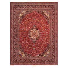 Pasargad Home Antiker persischer Kashan-Teppich 10 ft 10 in x 14 ft 7 in