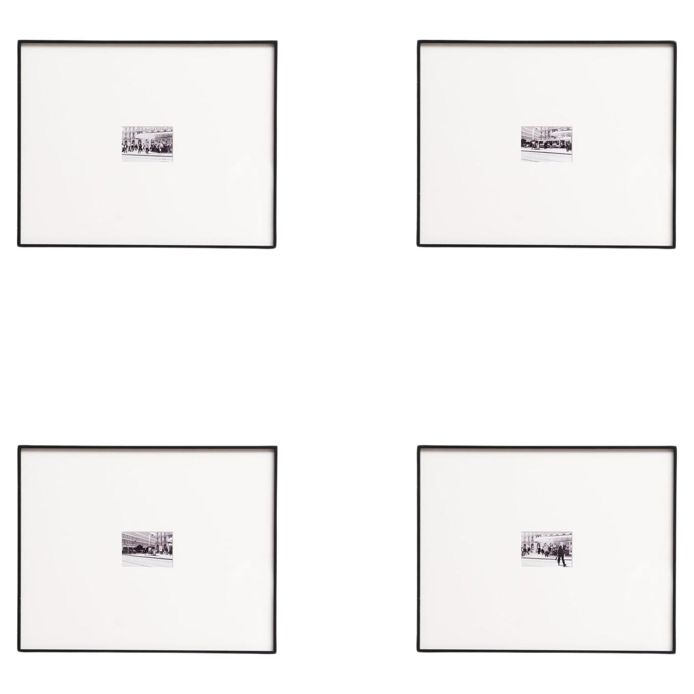 Pascal et Vastian, ensemble de quatre photographies encadrées en noir et blanc