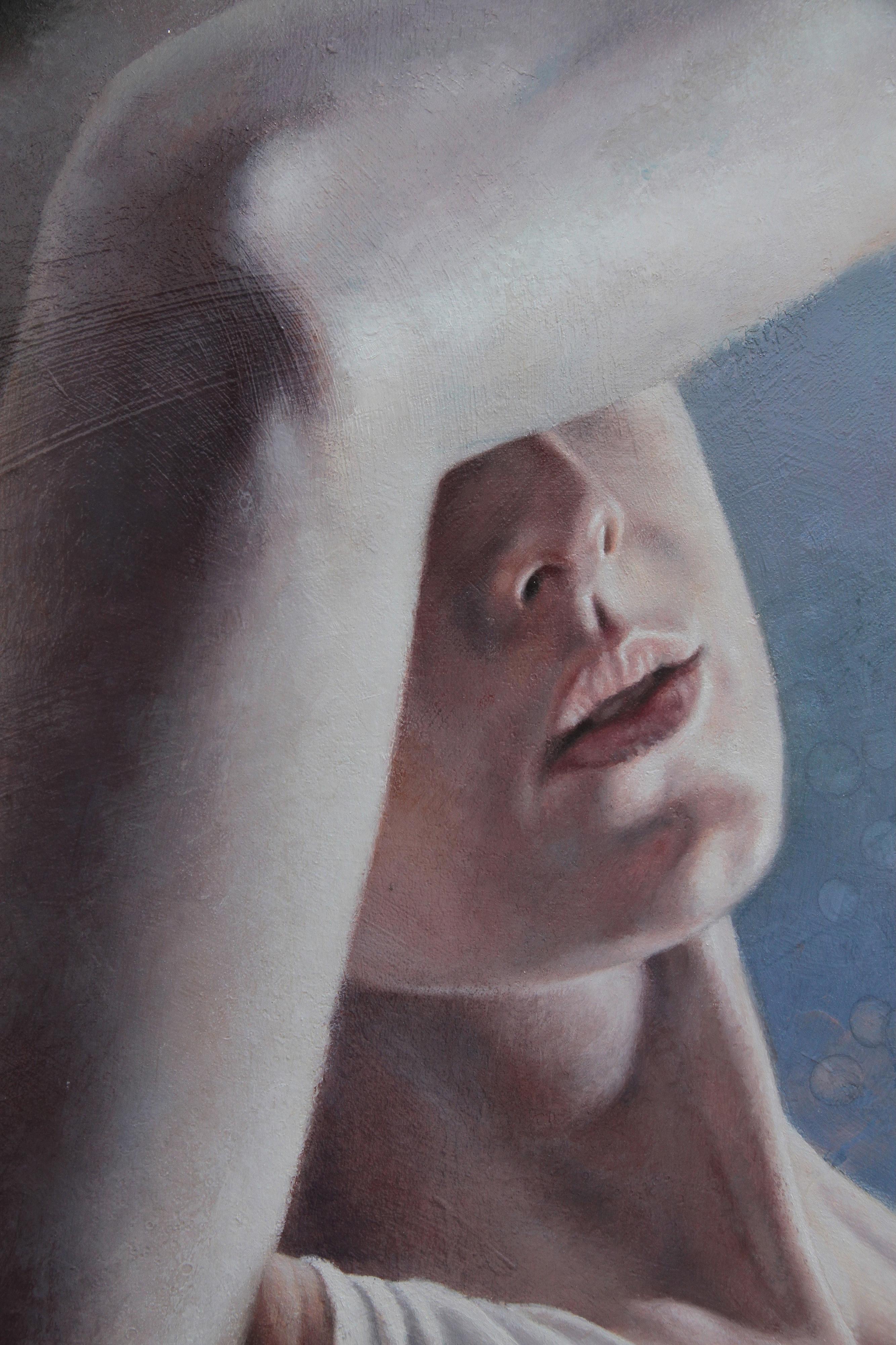 „Coup de nerf“ Ölgemälde auf Leinwand, 195x130 cm im Angebot 1
