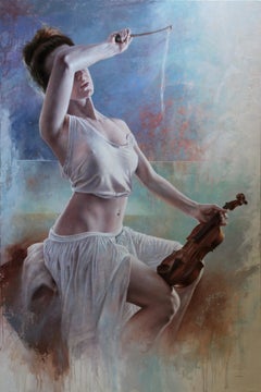 "Coup de nerf" dipinto a olio su tela, 195x130 cm