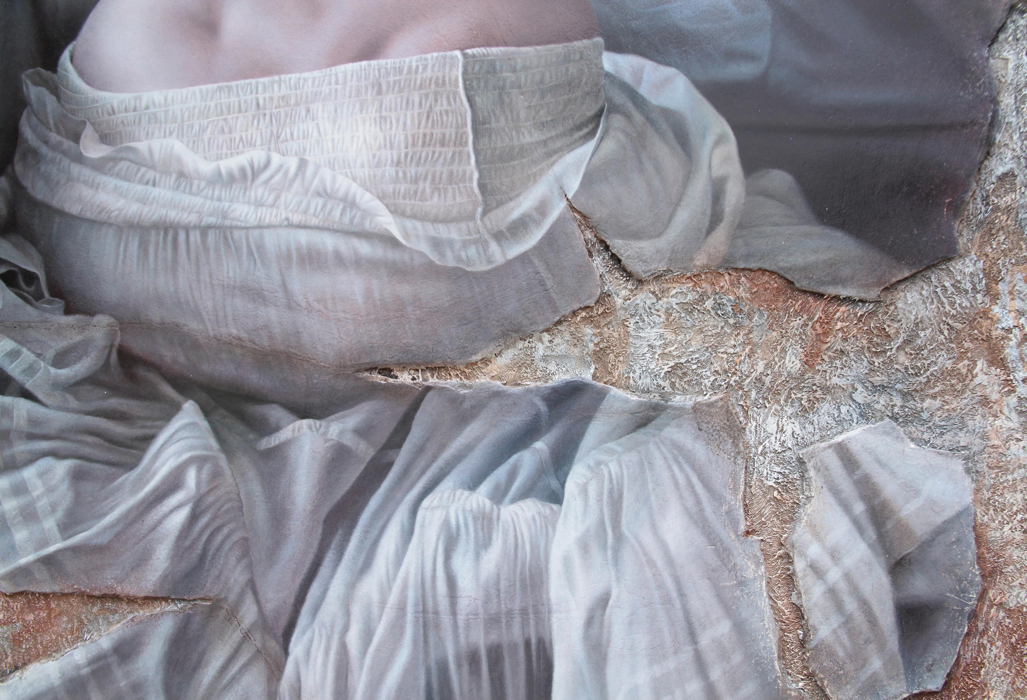„Fragment“, Ölgemälde auf Holz, 162x97 cm (Realismus), Painting, von Pascal Chôve