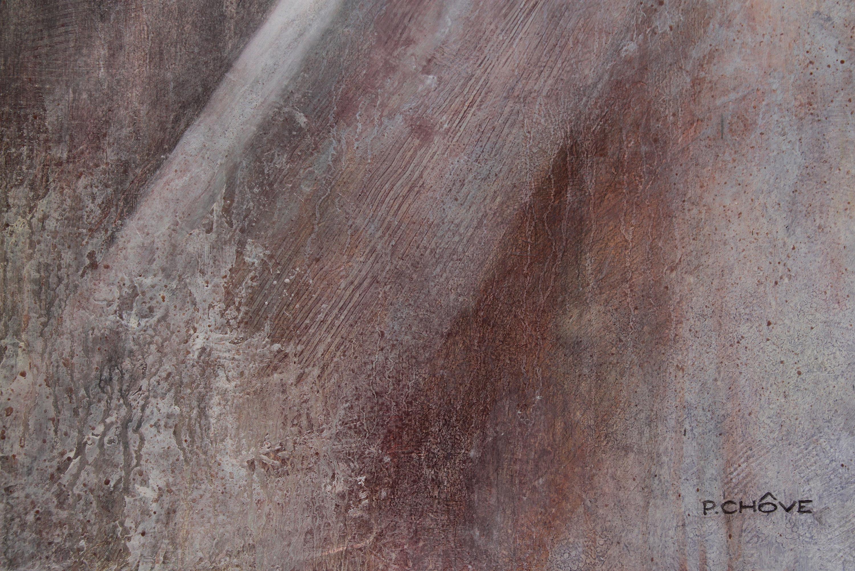„Sie ist“, Ölgemälde auf Holz, 100x50 cm (Realismus), Painting, von Pascal Chôve