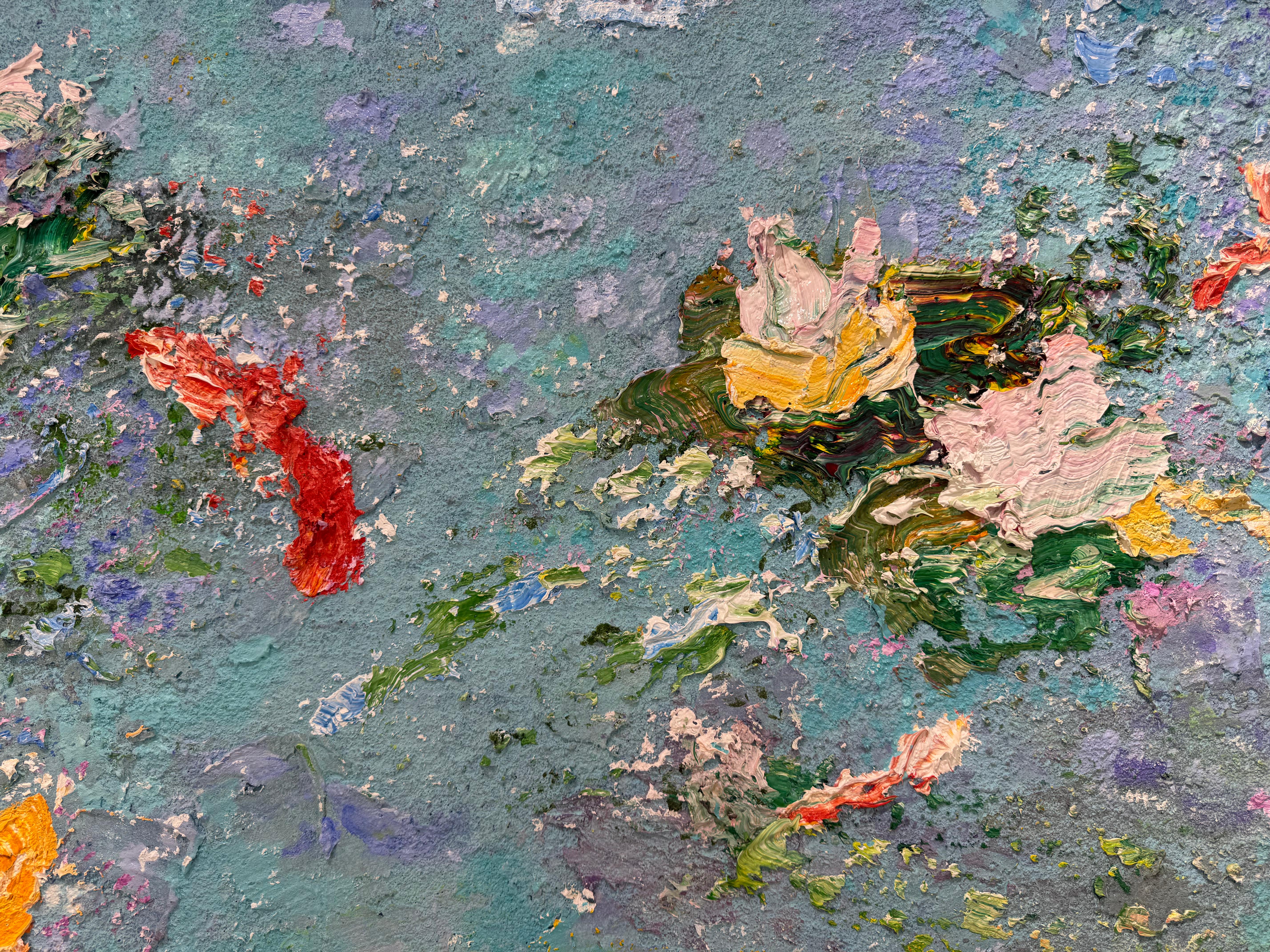 “Belle Lumière”, 2025
Mixed media on canvas, edition 1/1
130 × 190 cm / 51.2 × 74.8 in
Unique piece – signed by the artist
“Belle Lumière” (2025) is a luminous and poetic work by Pascal Courcelles — a canvas that captures the quiet beauty of a