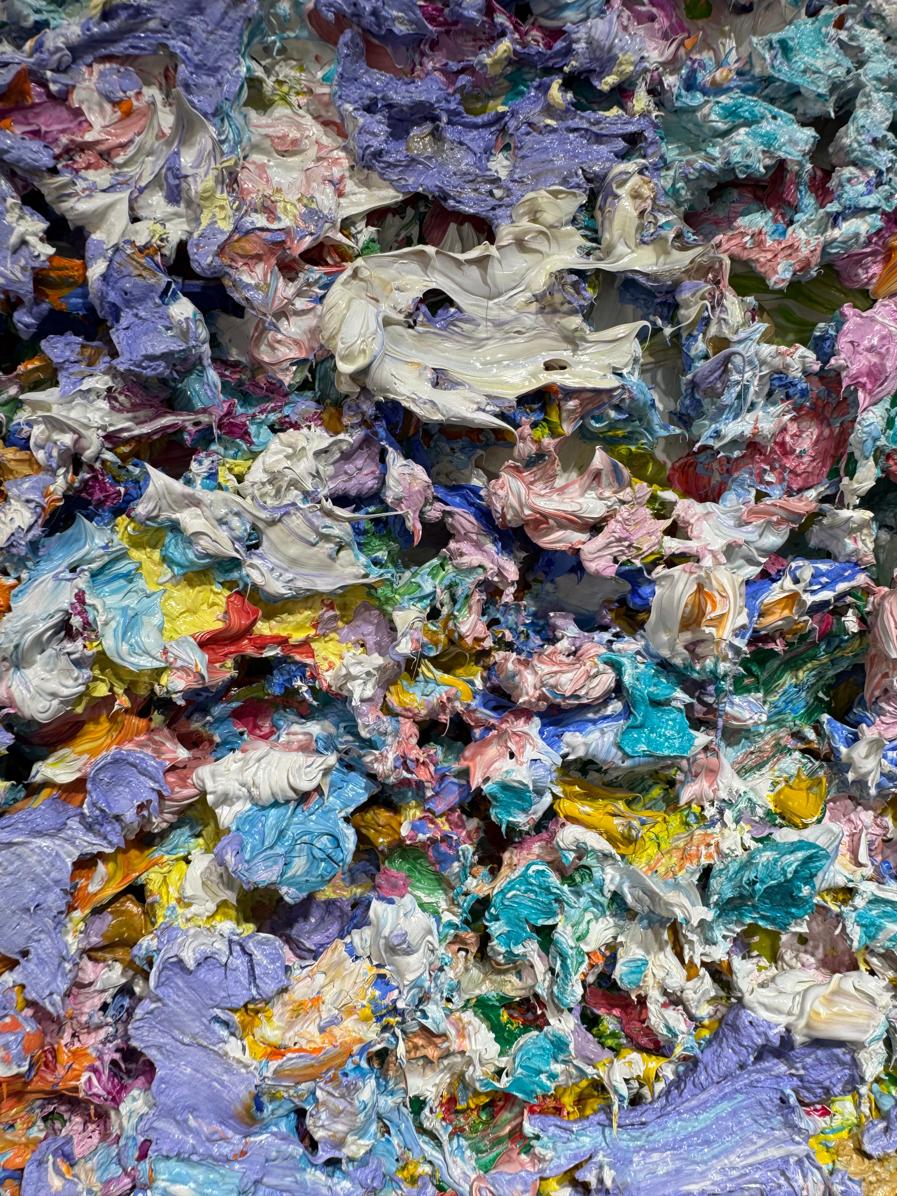 “Bleu Marin”, 2025
Mixed media on canvas, edition 1/1
78 × 65 cm / 30.7 × 25.6 in
Unique piece – signed by the artist
A symphony of color and texture, “Bleu Marin” (2025) is a profound testament to Pascal Courcelles’ mastery of gesture and matter.