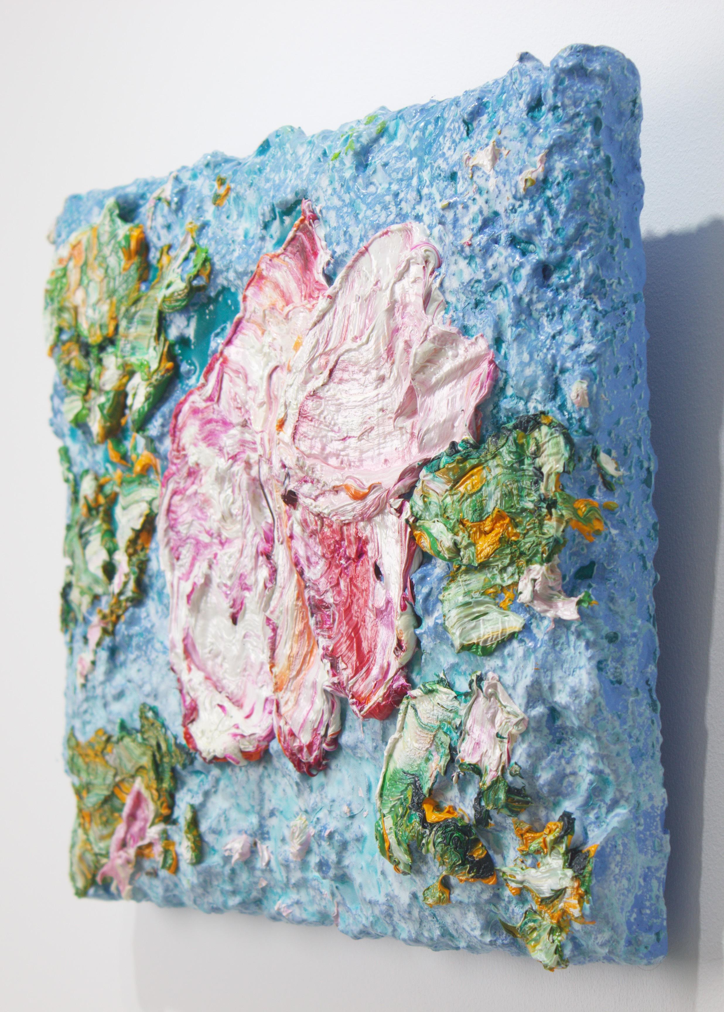 Fleur, 2025 - Abstrait Painting par Pascal Courcelles