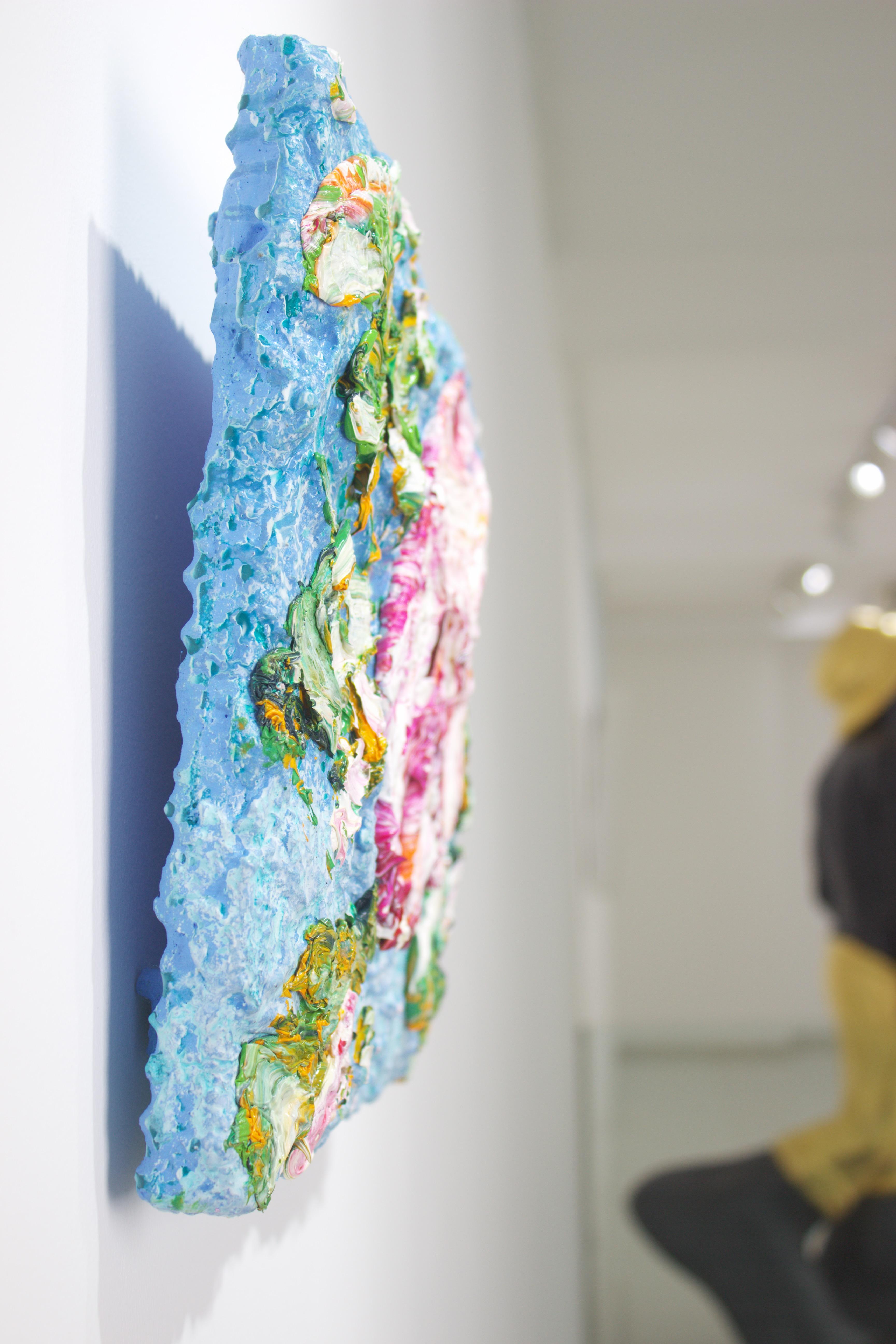 Fleur, 2025 - Marron Abstract Painting par Pascal Courcelles