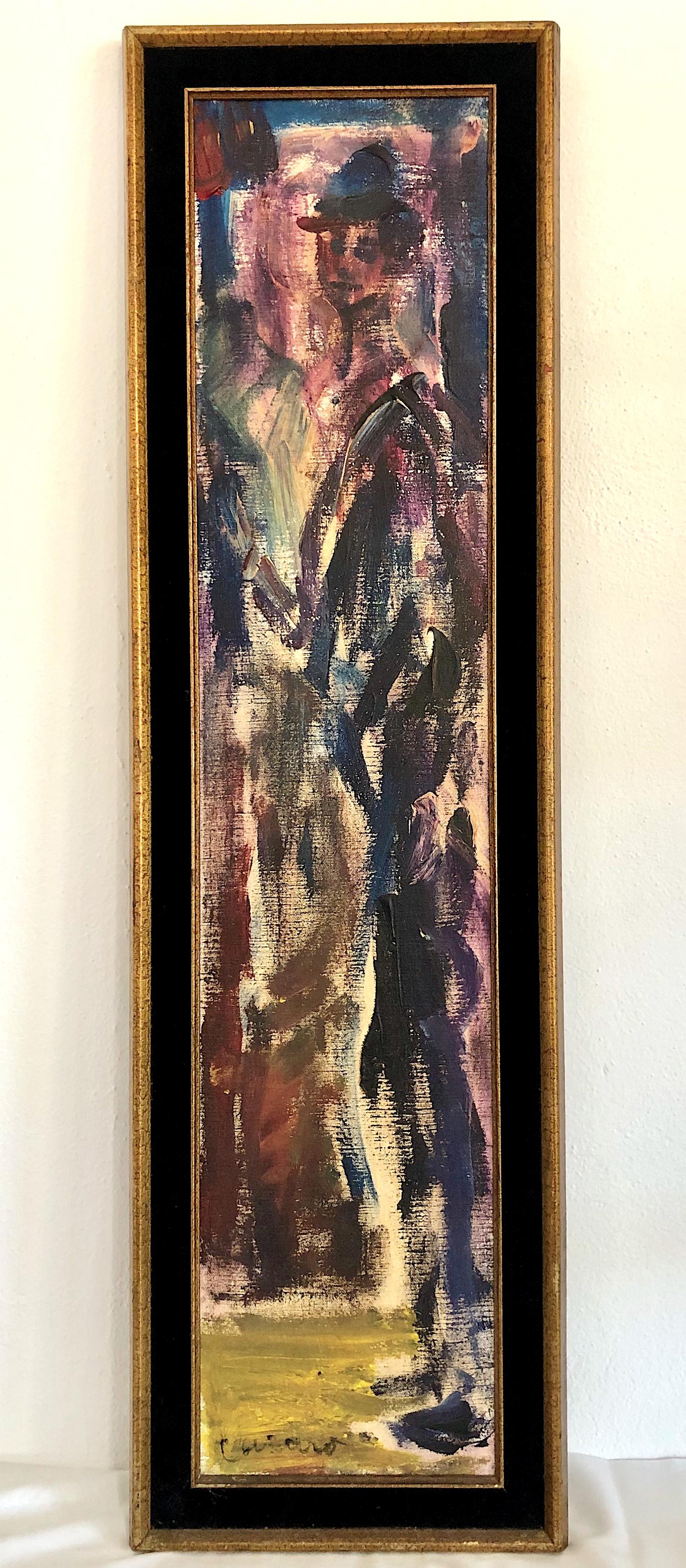 Il y a le vendeur de ballons, sûr de lui, direct et qui s'approche du spectateur pour faire sa vente. Mais il y a aussi une ombre, exécutée avec audace, peut-être un aperçu de l'homme intérieur, ou d'un passant qui porte un chapeau similaire. Cet