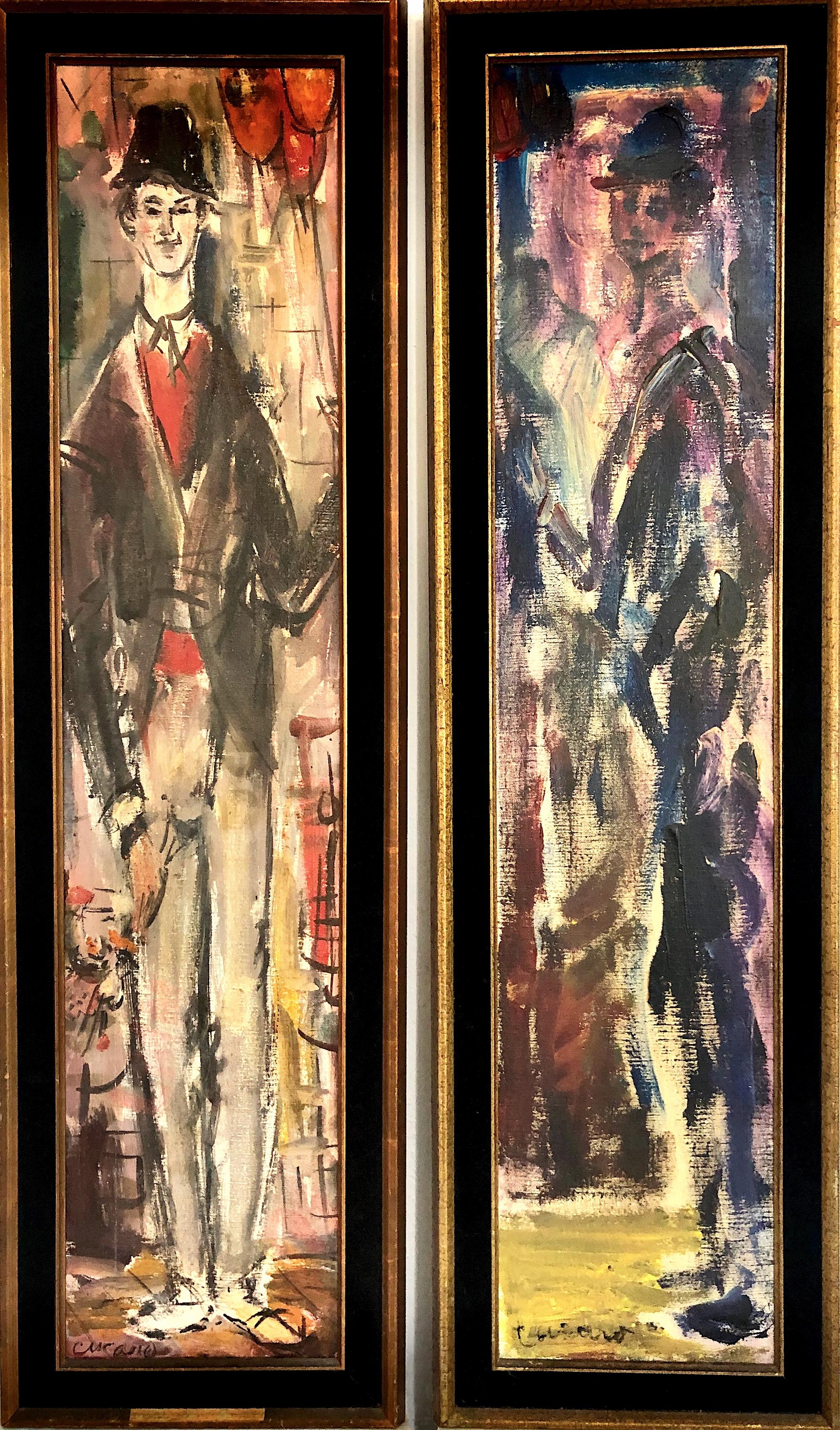 Figurative Painting Pascal Cucaro - Un ensemble de peintures de cirque