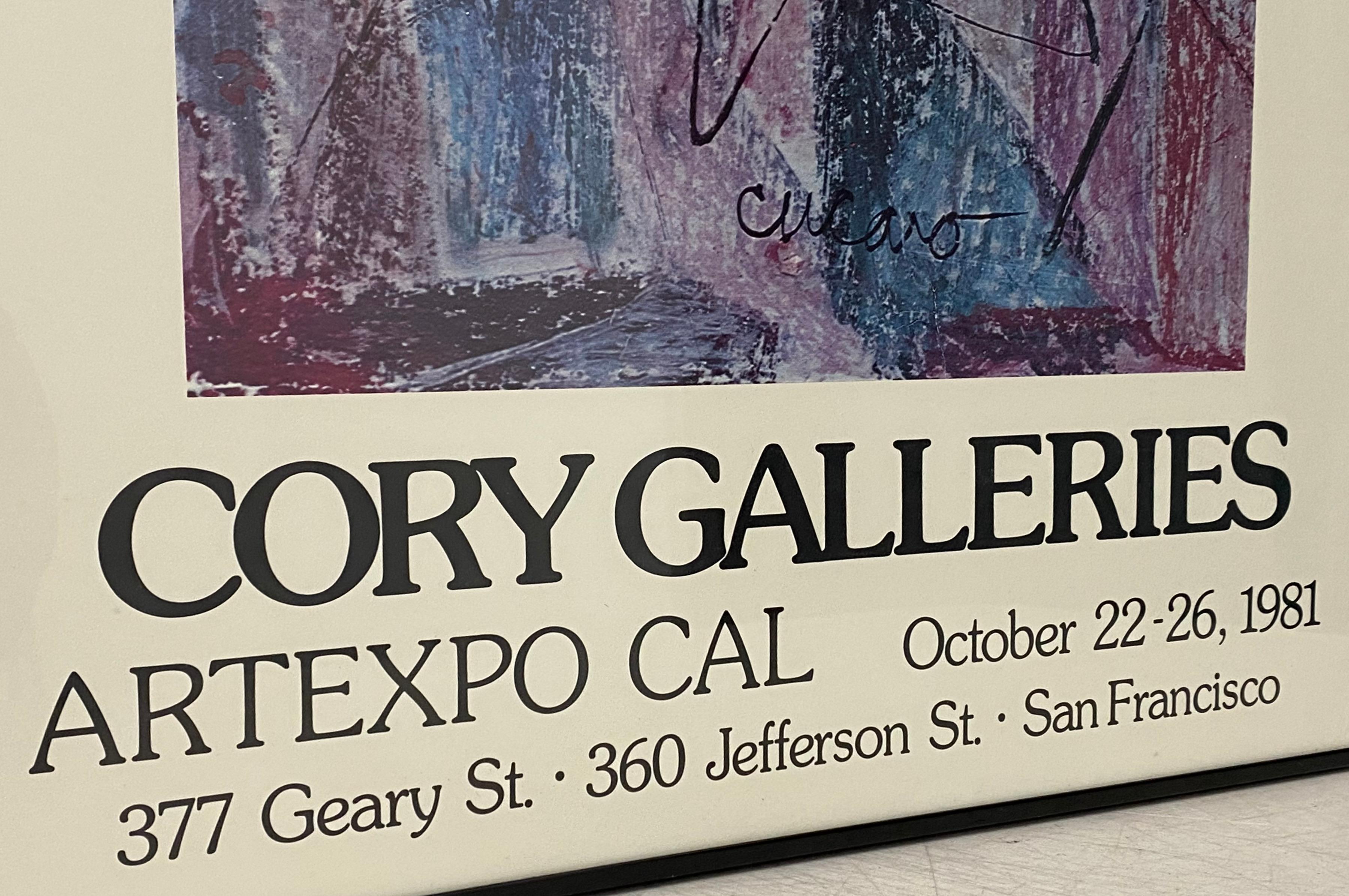 Affiche d'exposition Cucaro « Cory Galleries San Francisco », C.1981 en vente 1