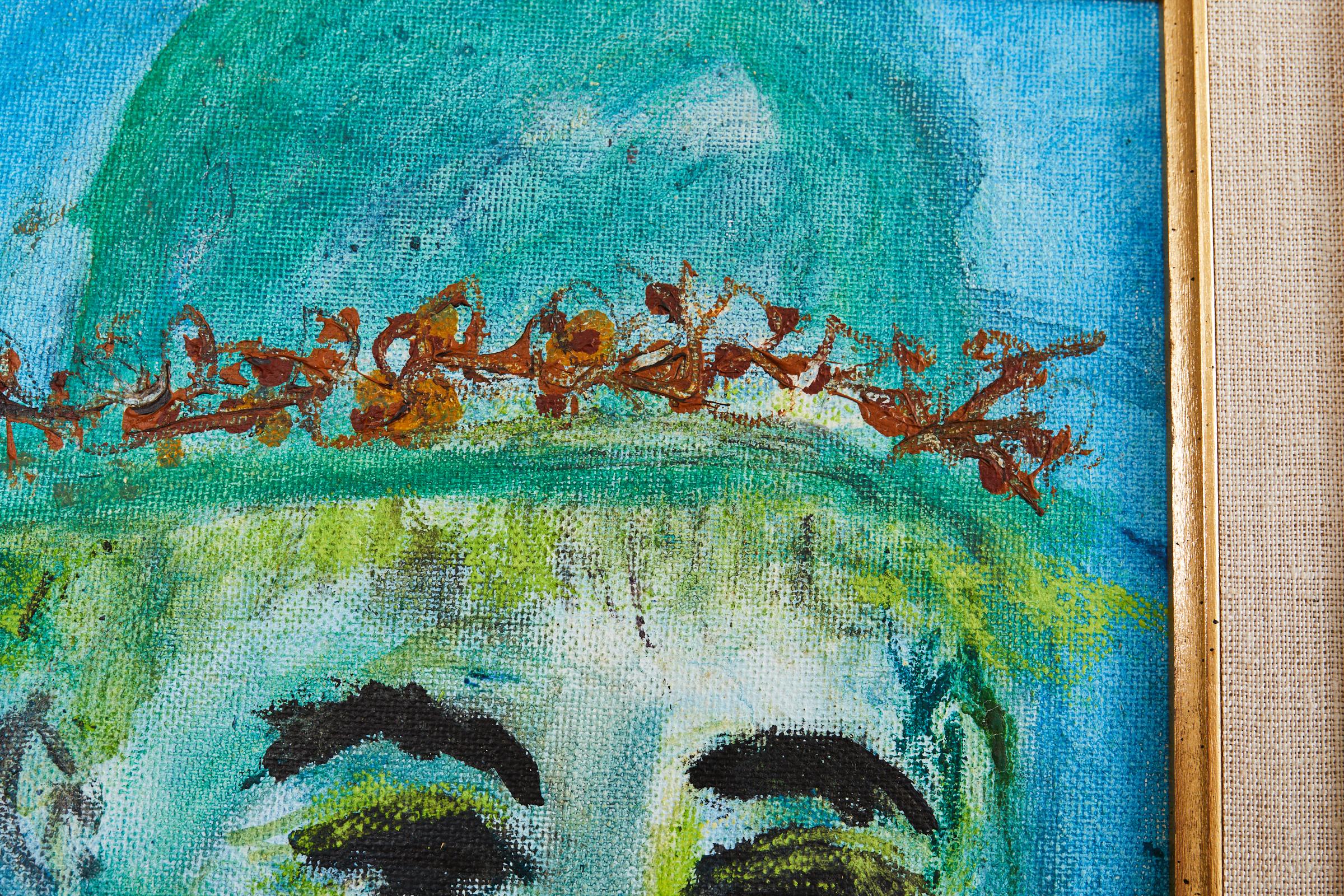 Pascal Cucaro, peinture d'un garçon portant un chapeau, 1915-2003 en vente 3