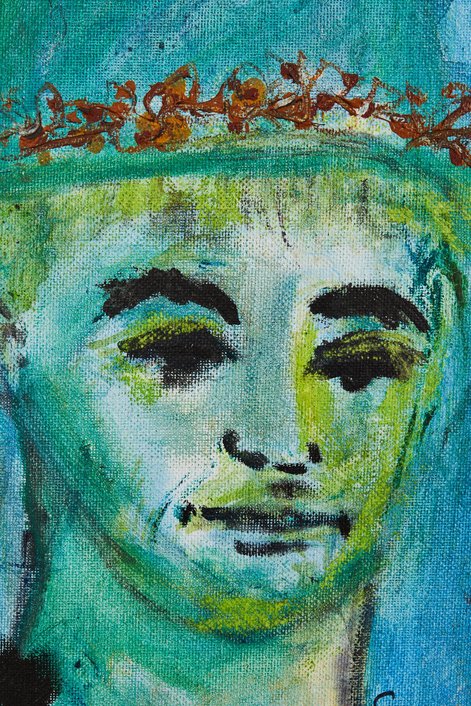 Lin Pascal Cucaro, peinture d'un garçon portant un chapeau, 1915-2003 en vente