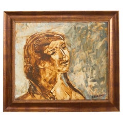 Pascal Cucaro, 1915-2003, Porträt einer Frau aus der Mitte des Jahrhunderts
