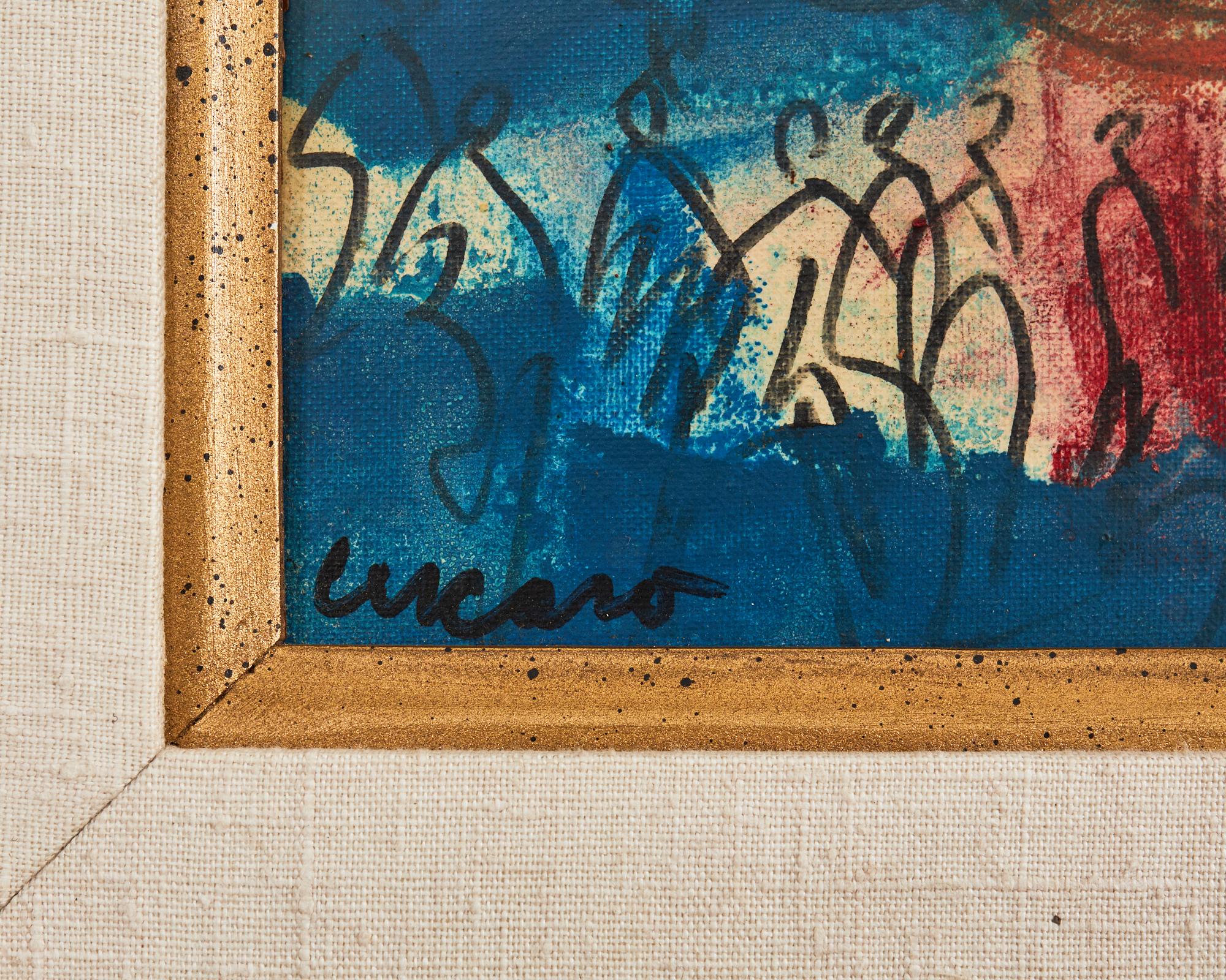 Pascal Cucaro Mid-Century Impressionist Painting of Figures 6