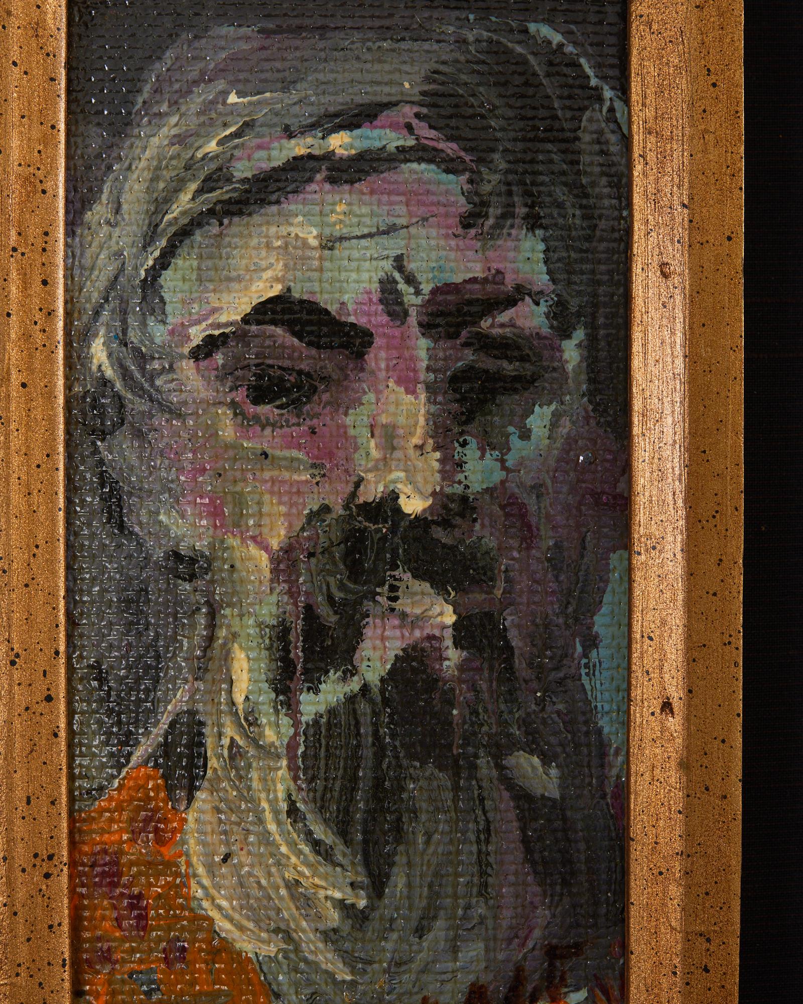 American Pascal Cucaro Midcentury Painting of a Bearded Man For Sale