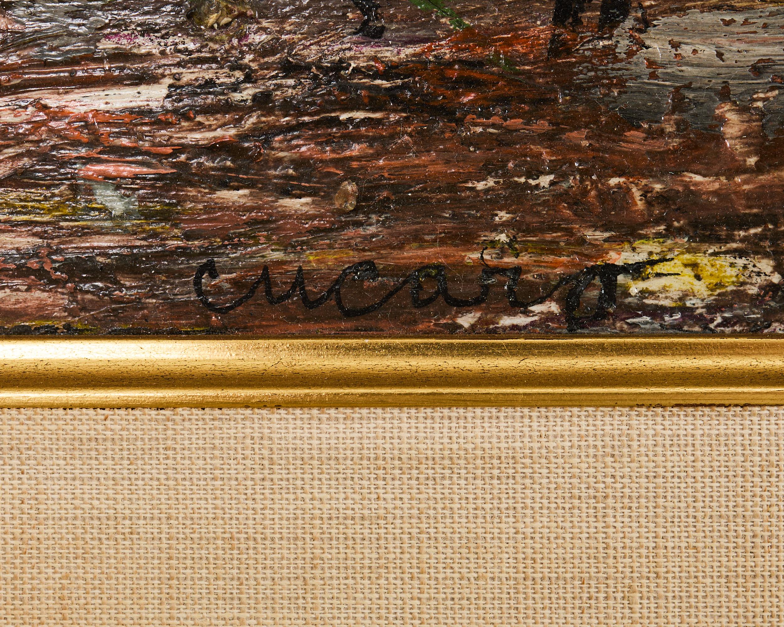 Pascal Cucaro Öltafel Gemälde aus der Mitte des Jahrhunderts im Angebot 1