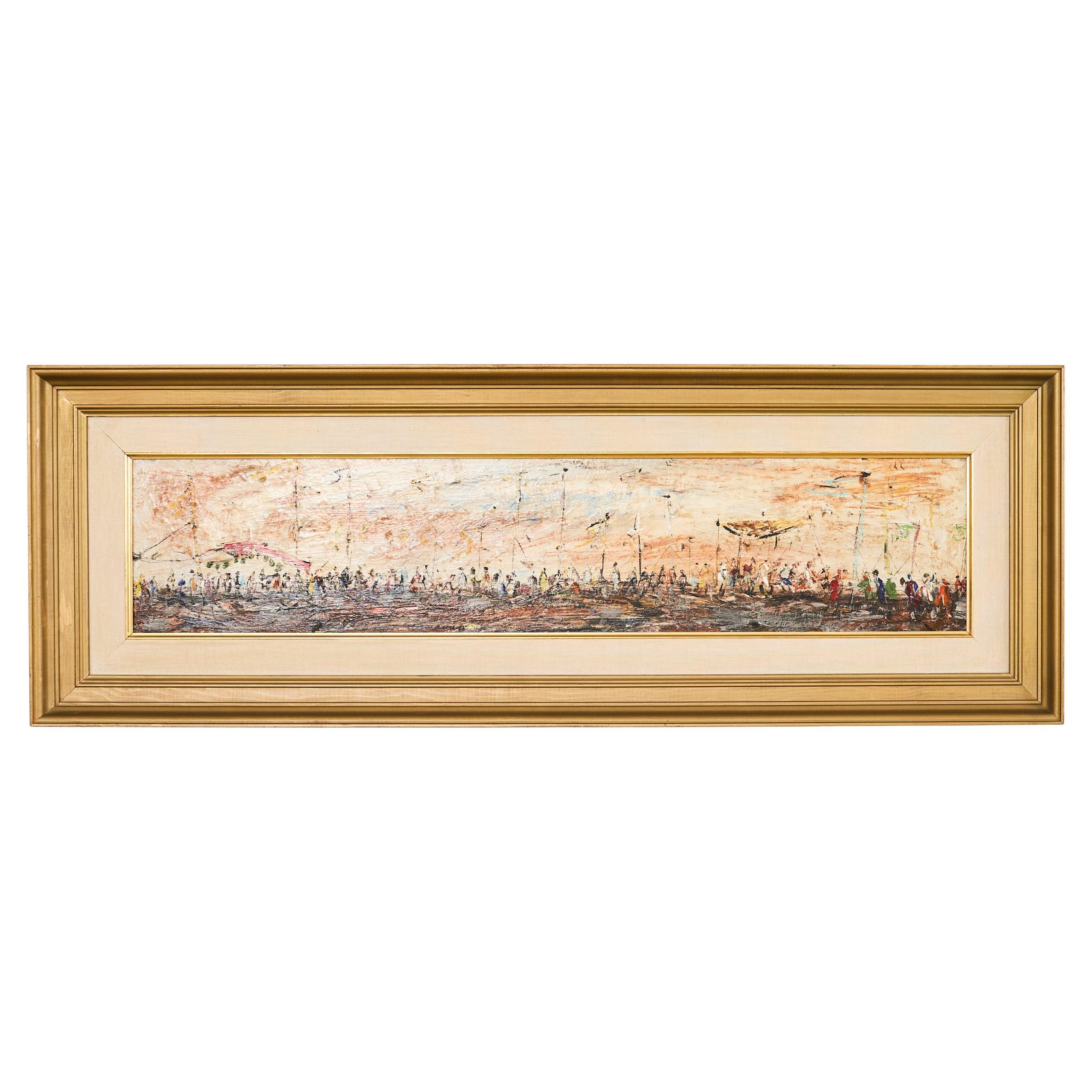 Pascal Cucaro Tableau à l'huile Peinture du milieu du siècle