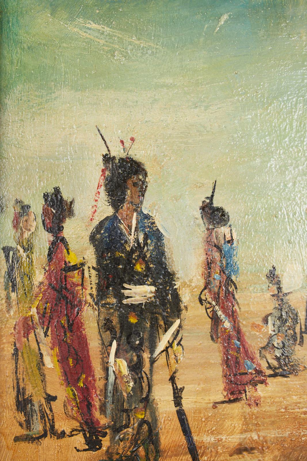 Pascal Cucaro - Peinture à l'huile sur toile du milieu du siècle dernier en vente 3