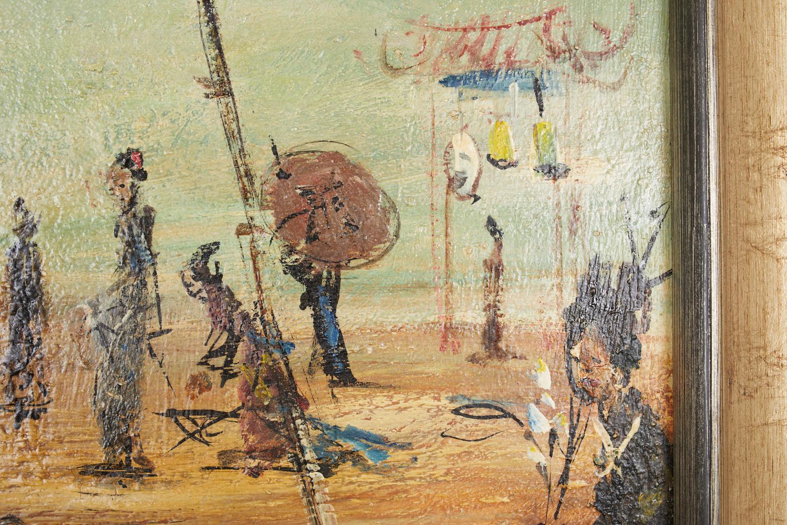 Pascal Cucaro - Peinture à l'huile sur toile du milieu du siècle dernier en vente 4