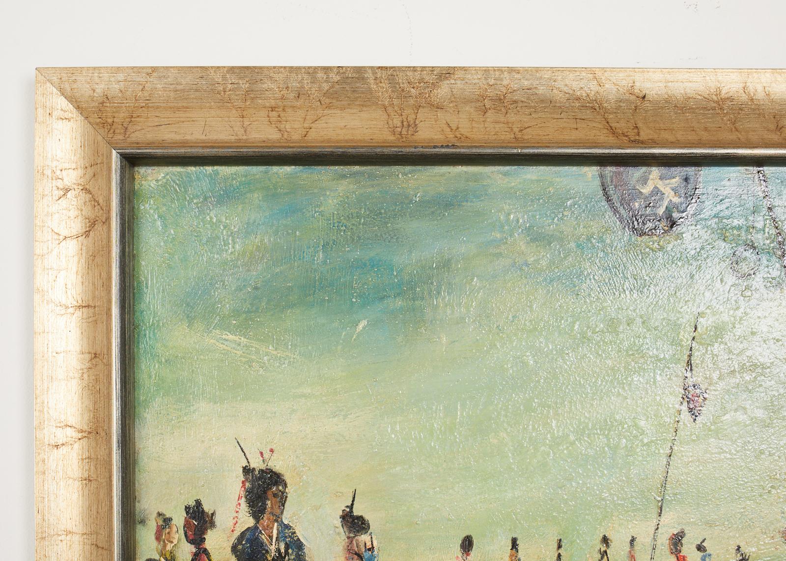 Pascal Cucaro - Peinture à l'huile sur toile du milieu du siècle dernier Bon état - En vente à Rio Vista, CA