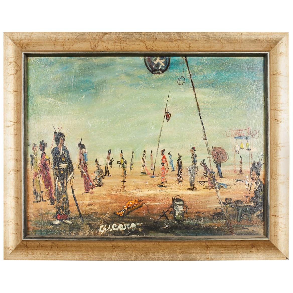 Pascal Cucaro, peinture à l'huile du milieu du siècle dernier