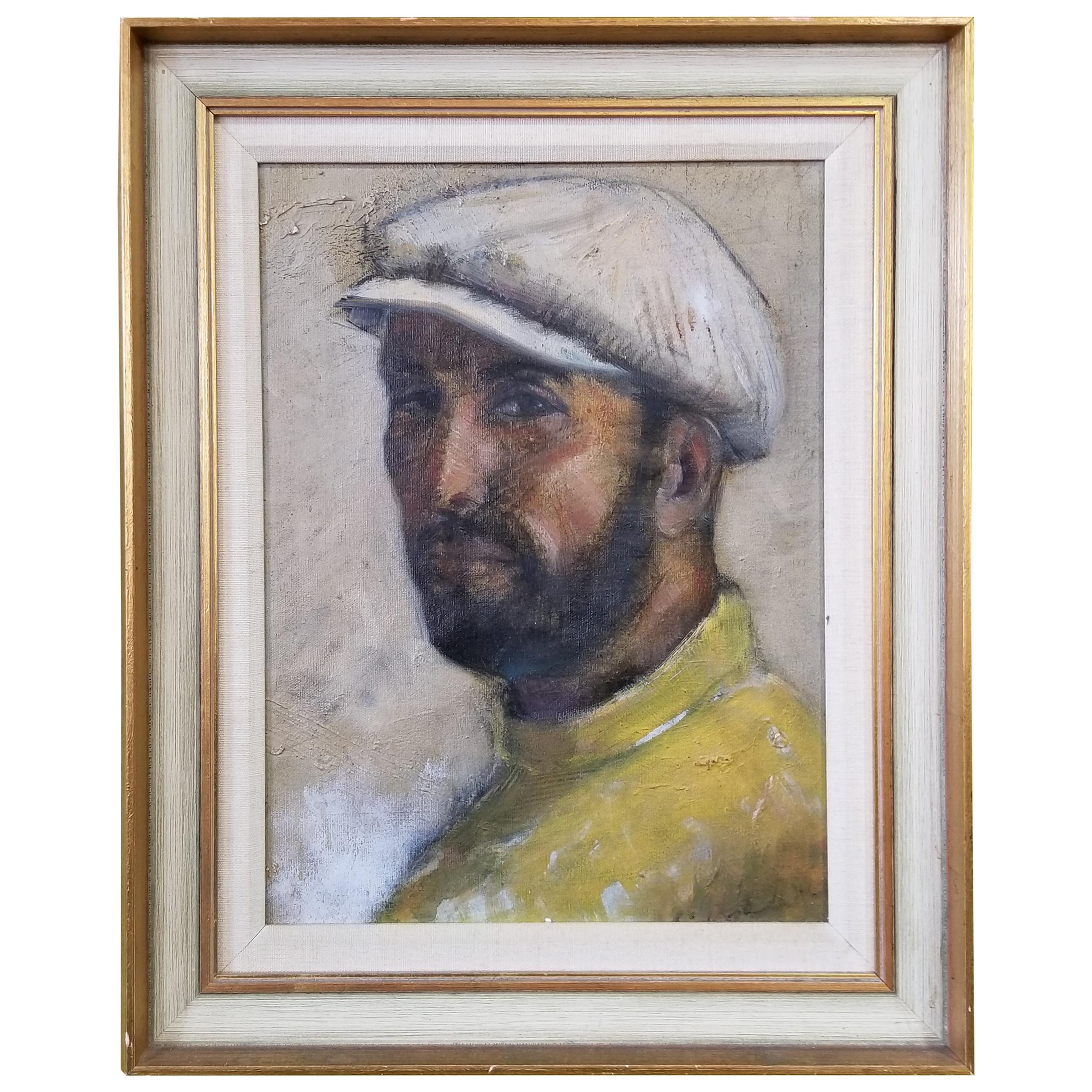 Pascal Cucaro Self Portrait Painting For Sale
