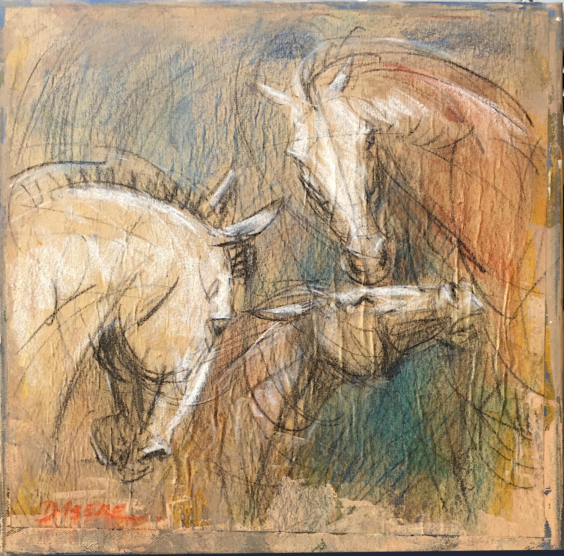 Pascal Dabère Figurative Painting – Zeitgenössische französische Kunst von Pascal Dabere - Coup de Tête