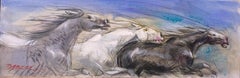 French Contemporary Art by Pascal Dabere - Crinières au Vent