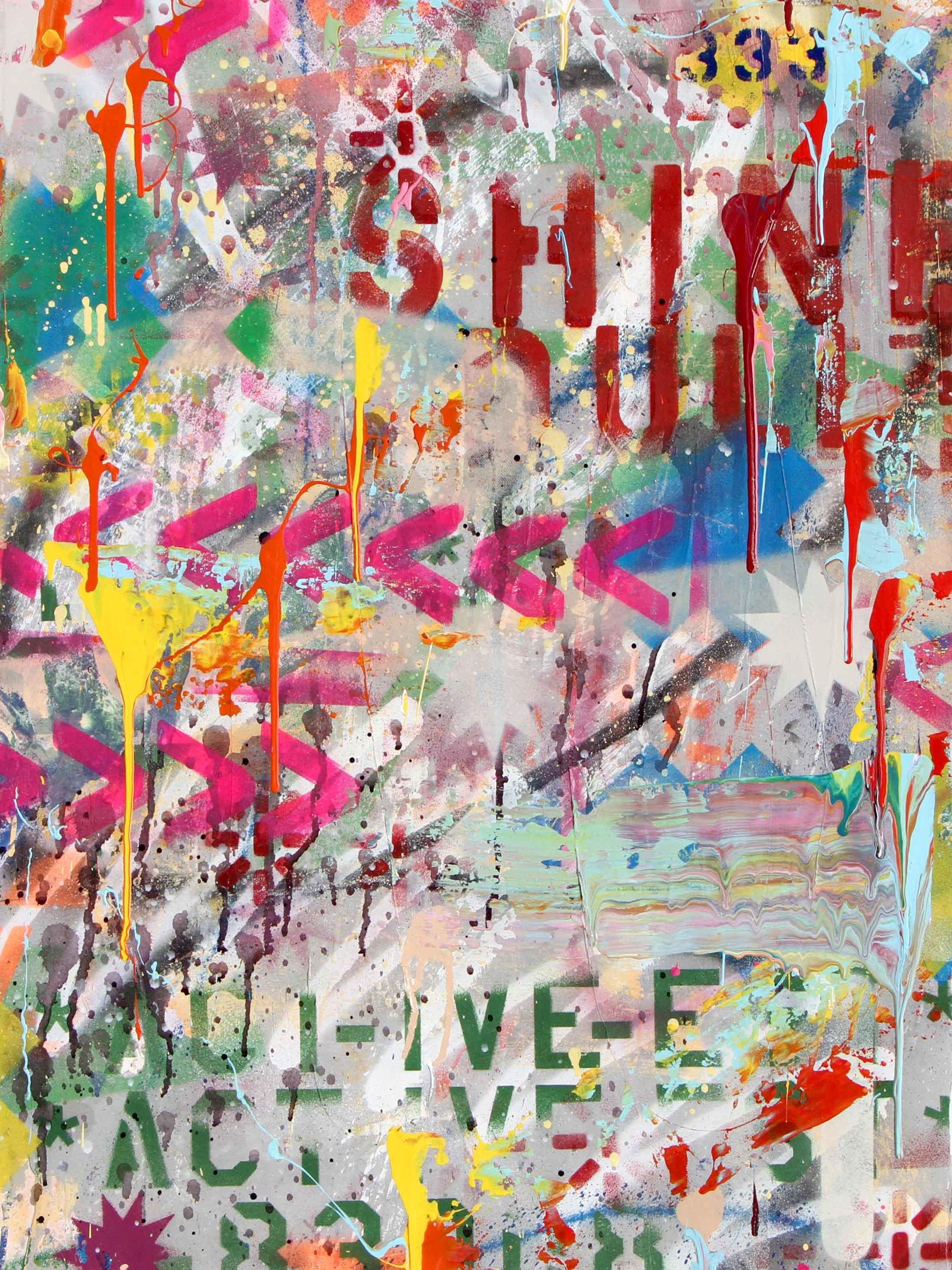 Pascal Guetta Abstract Painting - Shine in the Dark