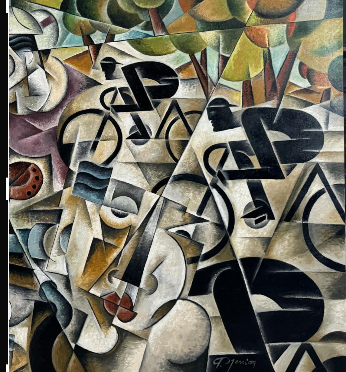 Ricerca del giallo, Tour de France - Painting Cubismo di Pascal Jarrion 
