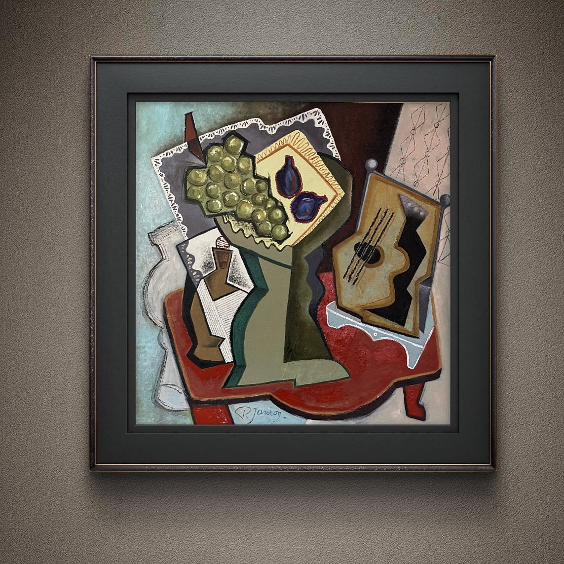 Das Musikzimmer (Kubismus), Painting, von Pascal Jarrion 