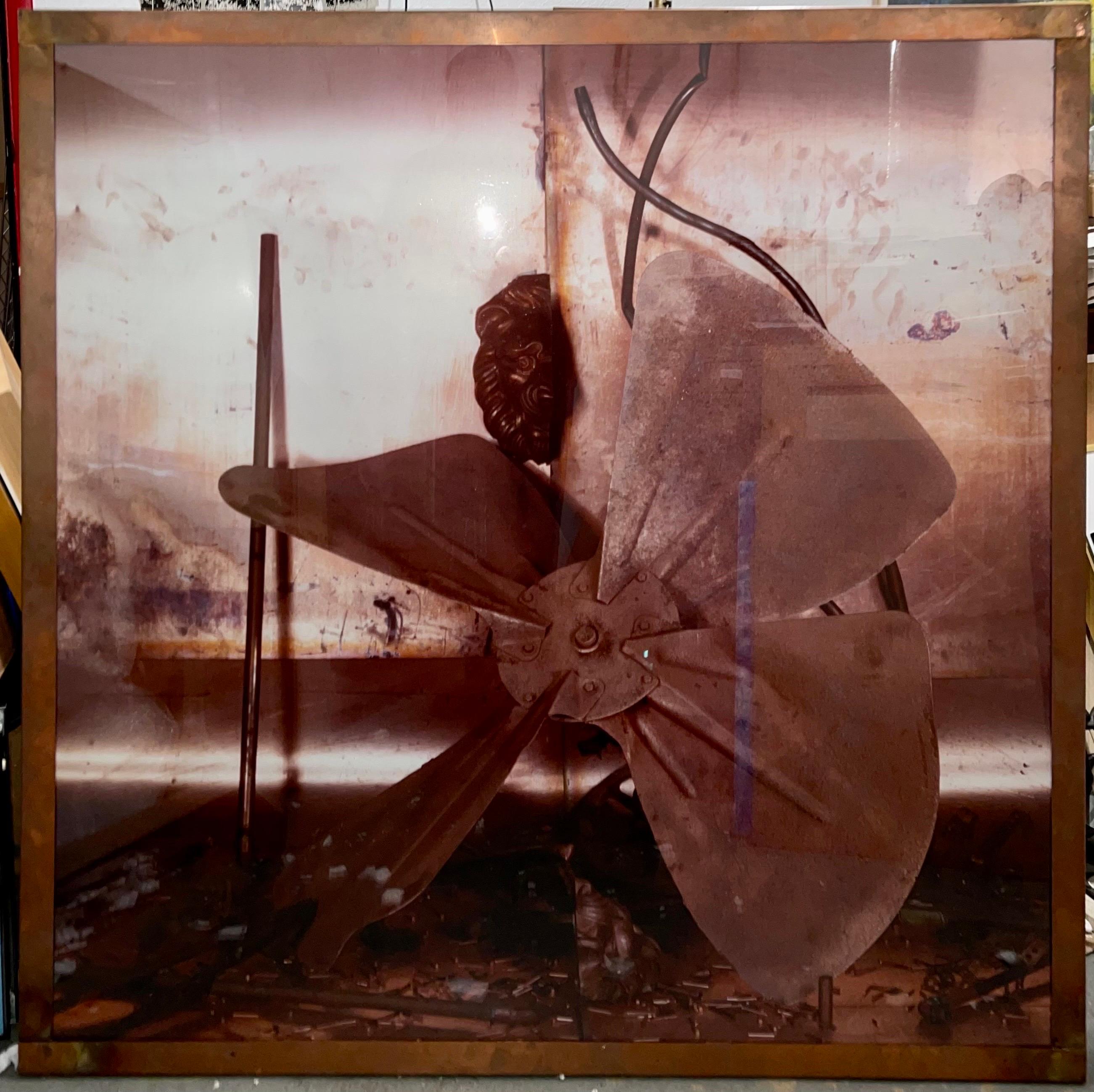 Große französische konzeptionelle Skulptur Photographie Triptychon Kupferrahmen Pascal Kern im Angebot 9