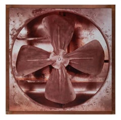 Large French Conceptual Sculpture Photograph Triptych Copper Frame Pascal Kern