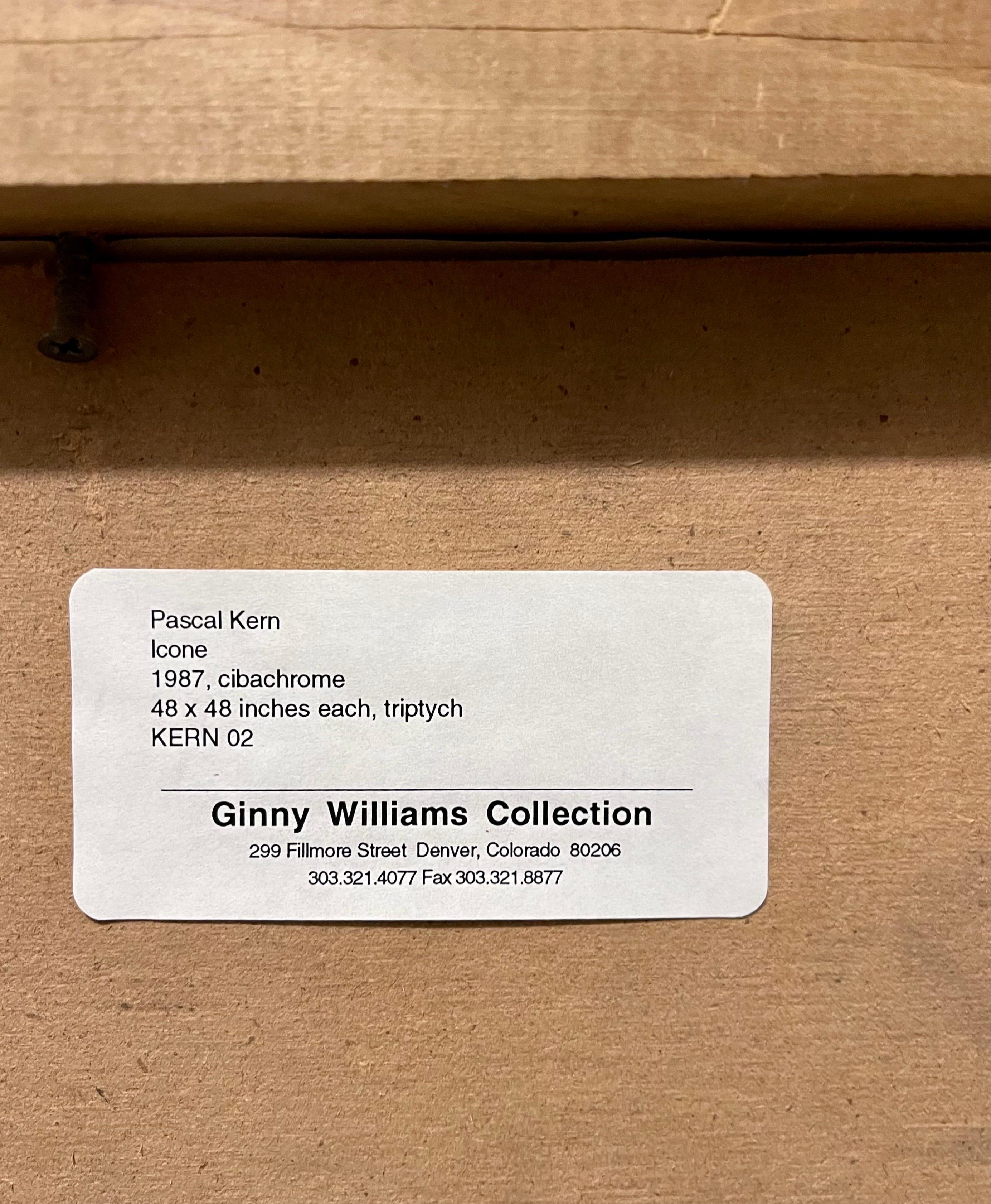 Große französische konzeptionelle Skulptur Photographie Triptychon Kupferrahmen Pascal Kern im Angebot 5