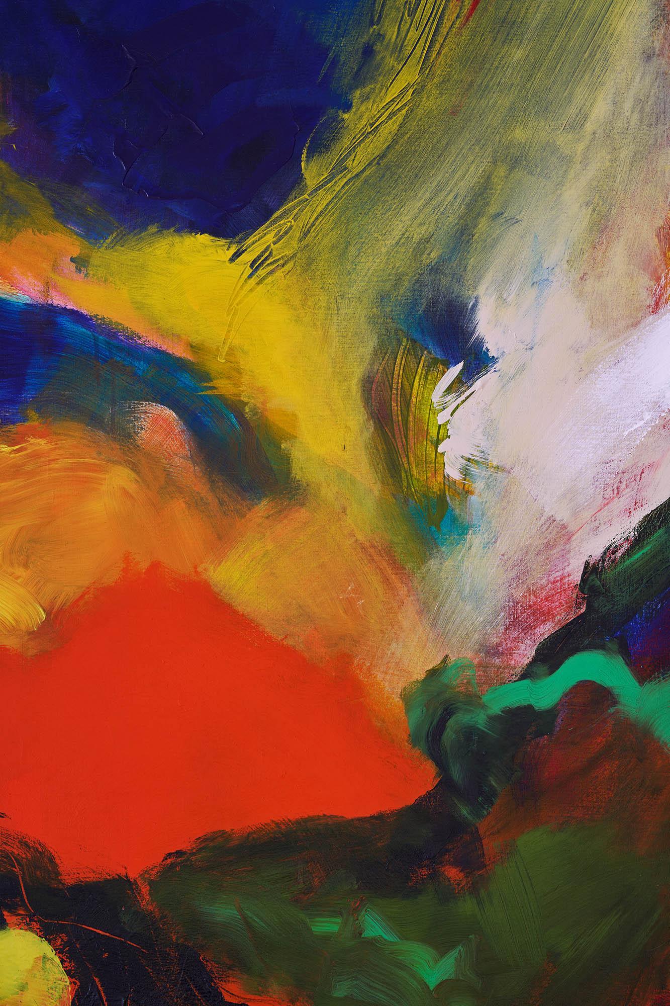 Acrylique abstraite massive sur toile, Pascal Magis (1955-2011) en vente 2