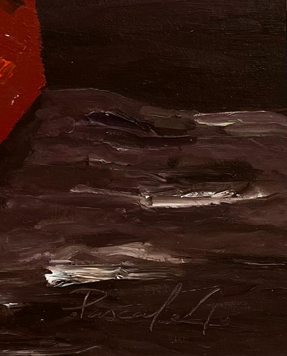 La comète - Figurative Painting Nero di Pascal Marcel