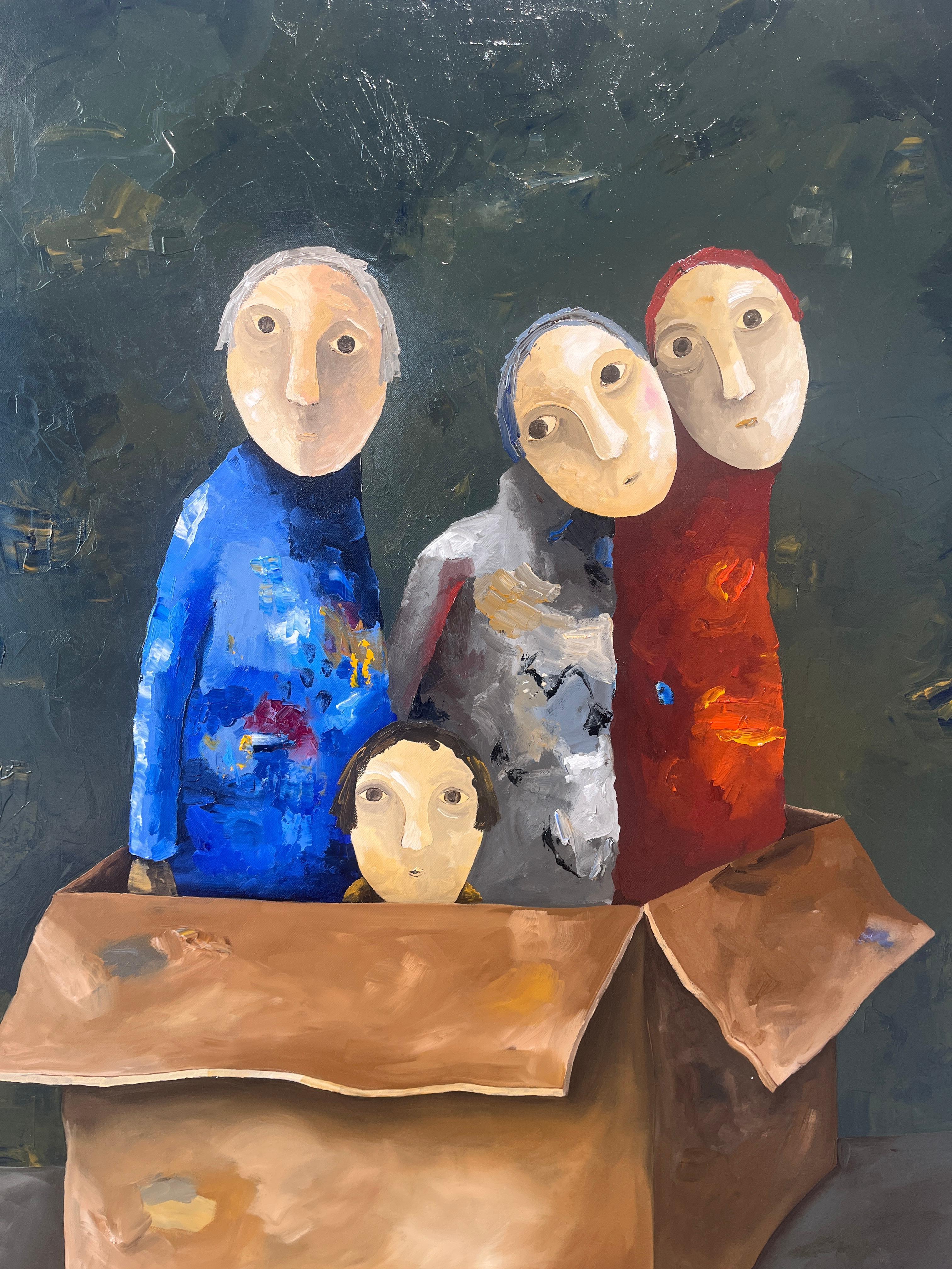 Pascal Marcel  (B.1964)
Le grand déballage
Huile sur toile signée en bas à droite , titrée et datée au dos
116 x 89 cm / 45.6 x 35.03 inches
With frame : 122 x 95 cm / 48.03 x 37.40 inches
2025

Né en 1964 à Montélimar, Pascal intègre le monde du