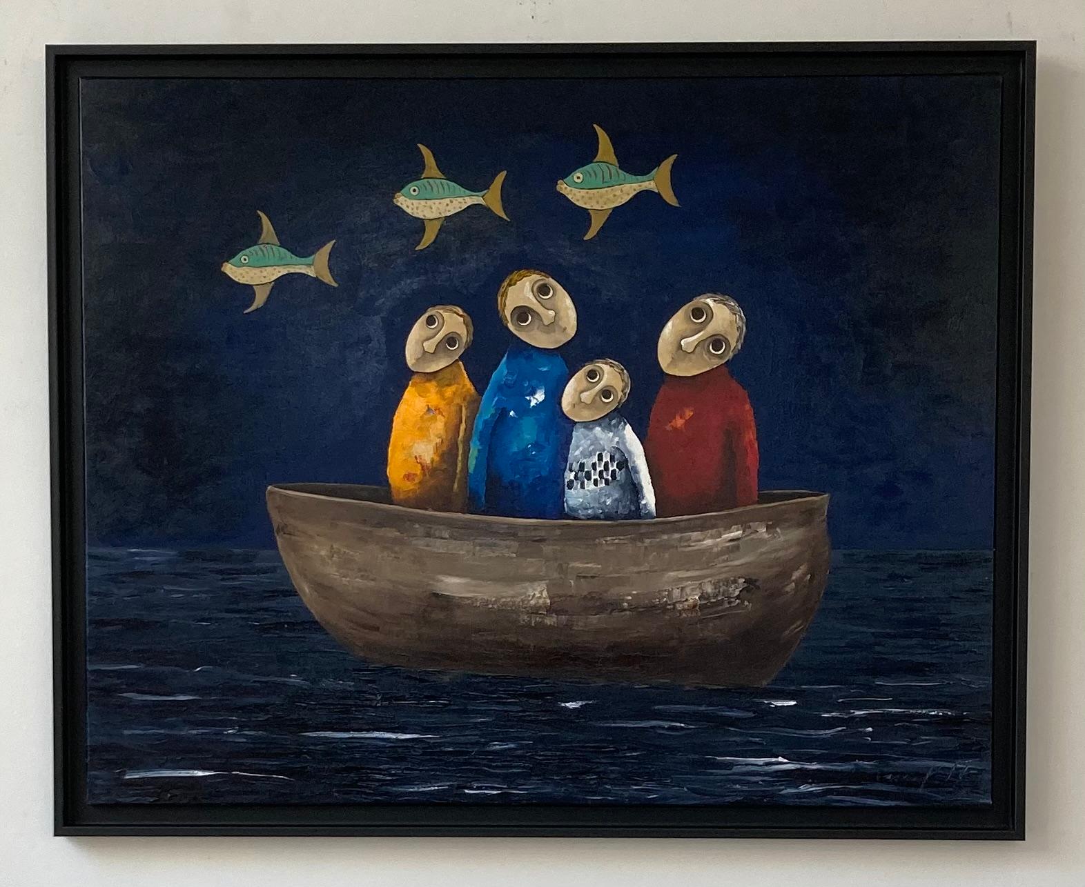 Pascal Marcel Landscape Painting – Volant-Poissons