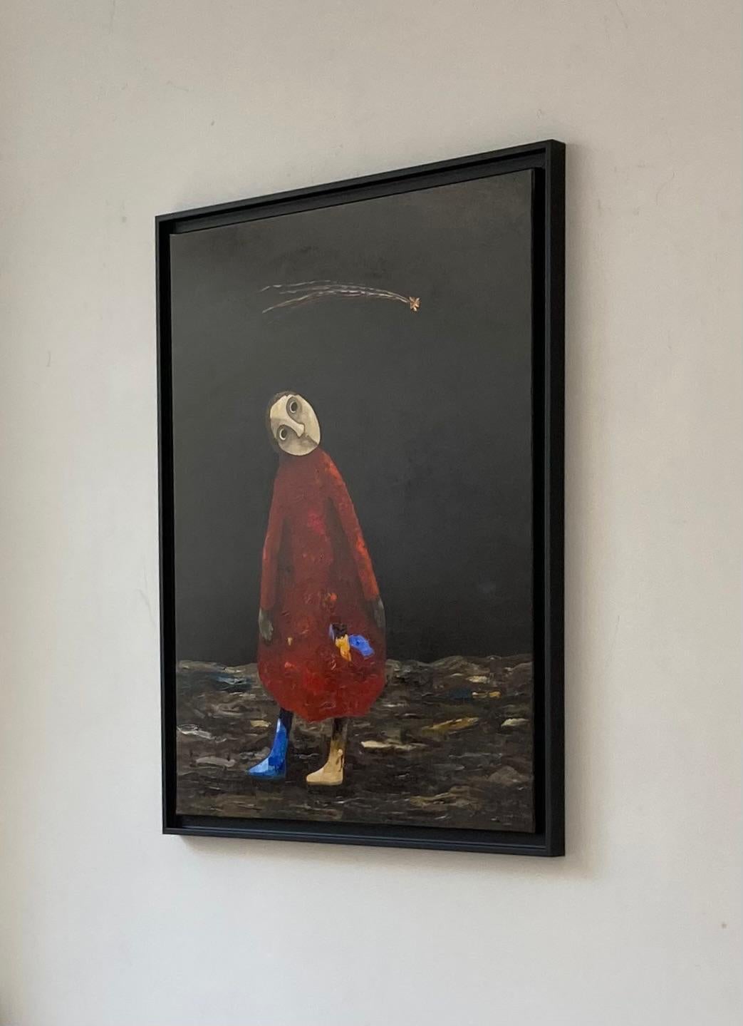 Filzige Toilette (Schwarz), Landscape Painting, von Pascal Marcel